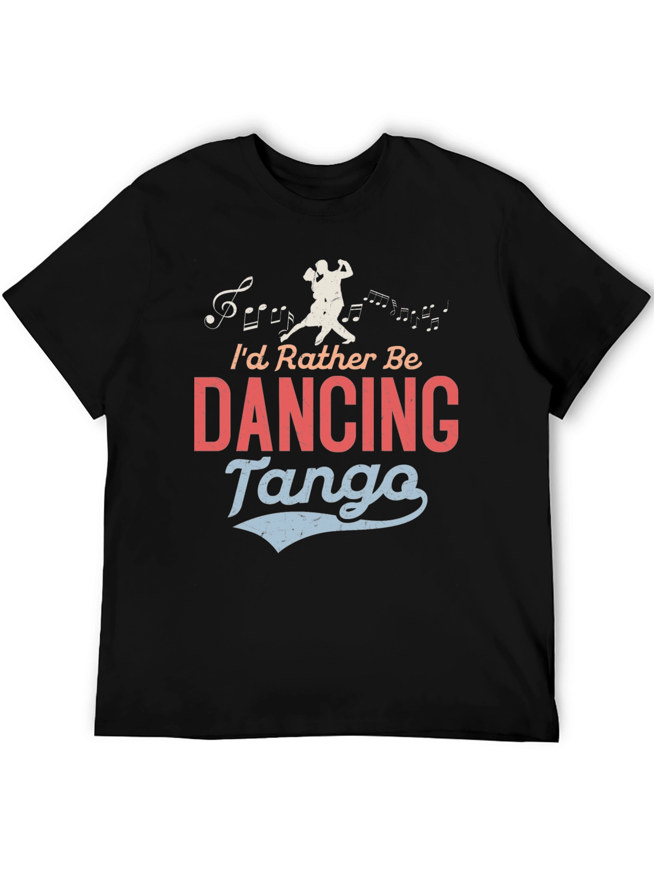 Black Dancing Tango Graphic Tee - Black Crew Neck view 5
