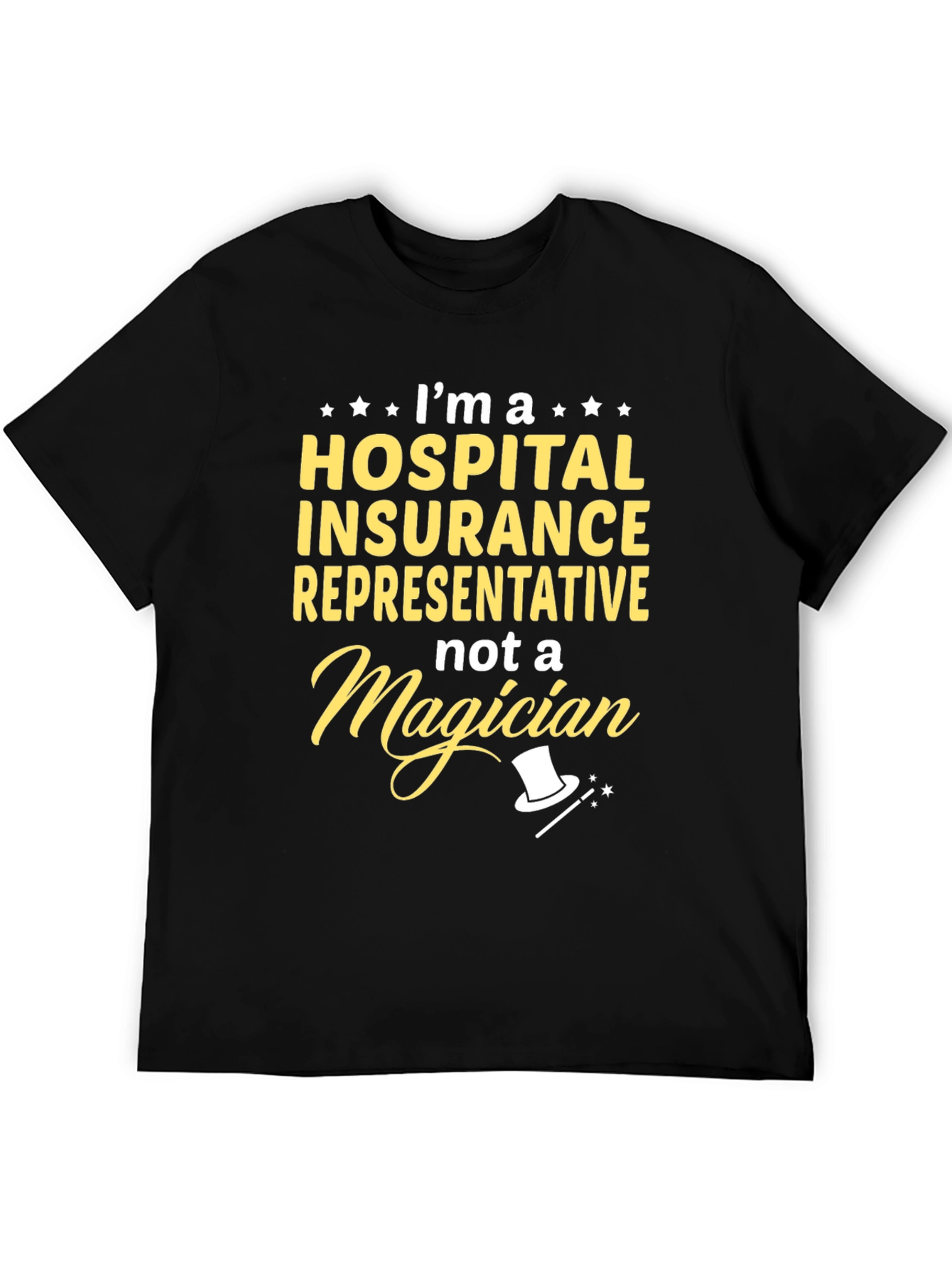 Black Hospital Insurance Representative Funny T-Shirt view 5