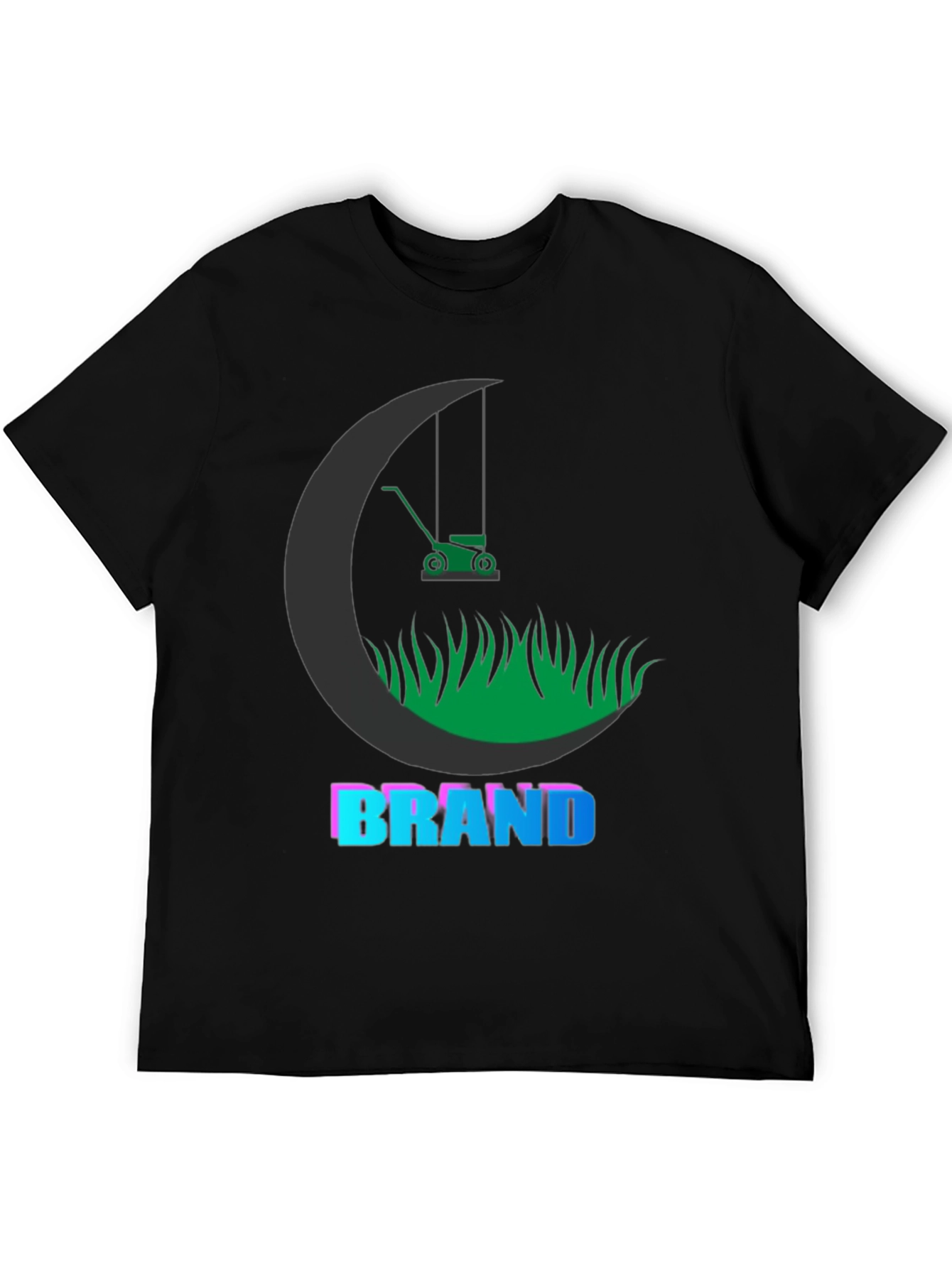 Black Lawnmower Graphic Tee - Cool Brand T-Shirt view 5