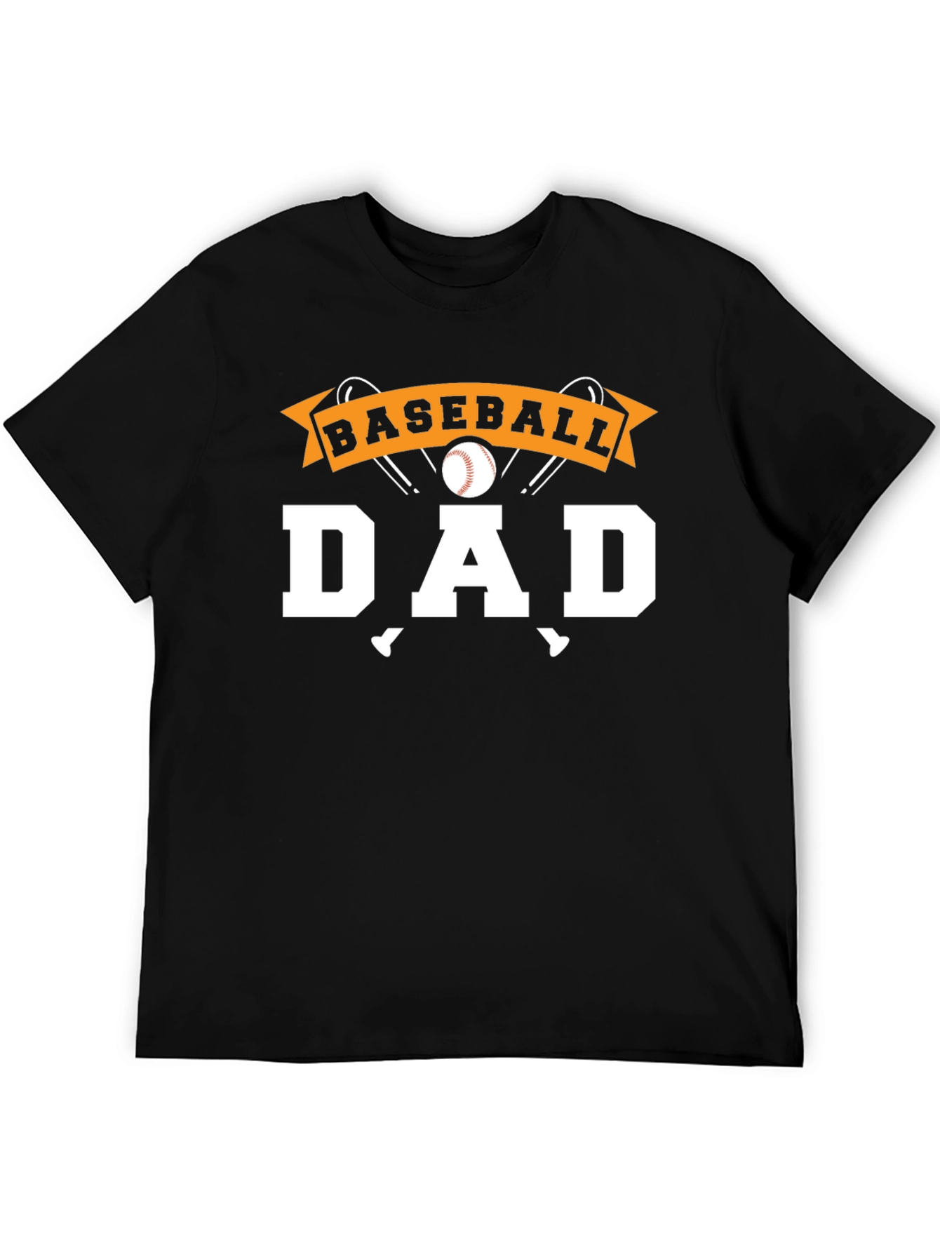 Black Baseball Dad T-Shirt - Sports Fan Apparel view 5