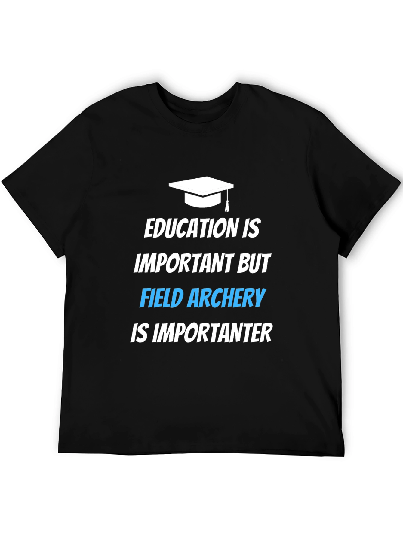 Black Field Archery T-Shirt: Education Is Important view 5