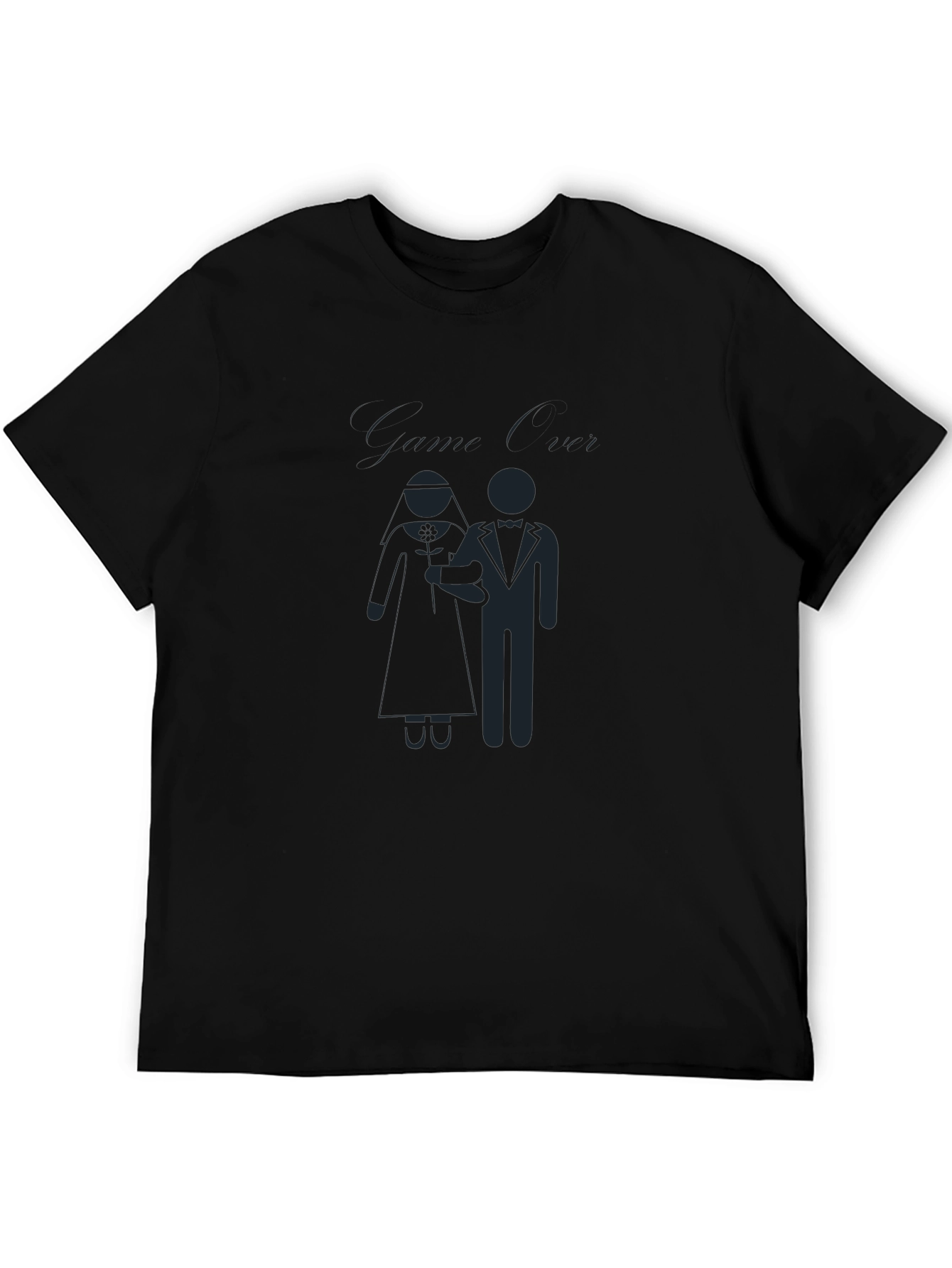 Black Bride & Groom Graphic Tee - Wedding Celebration Shirt view 5