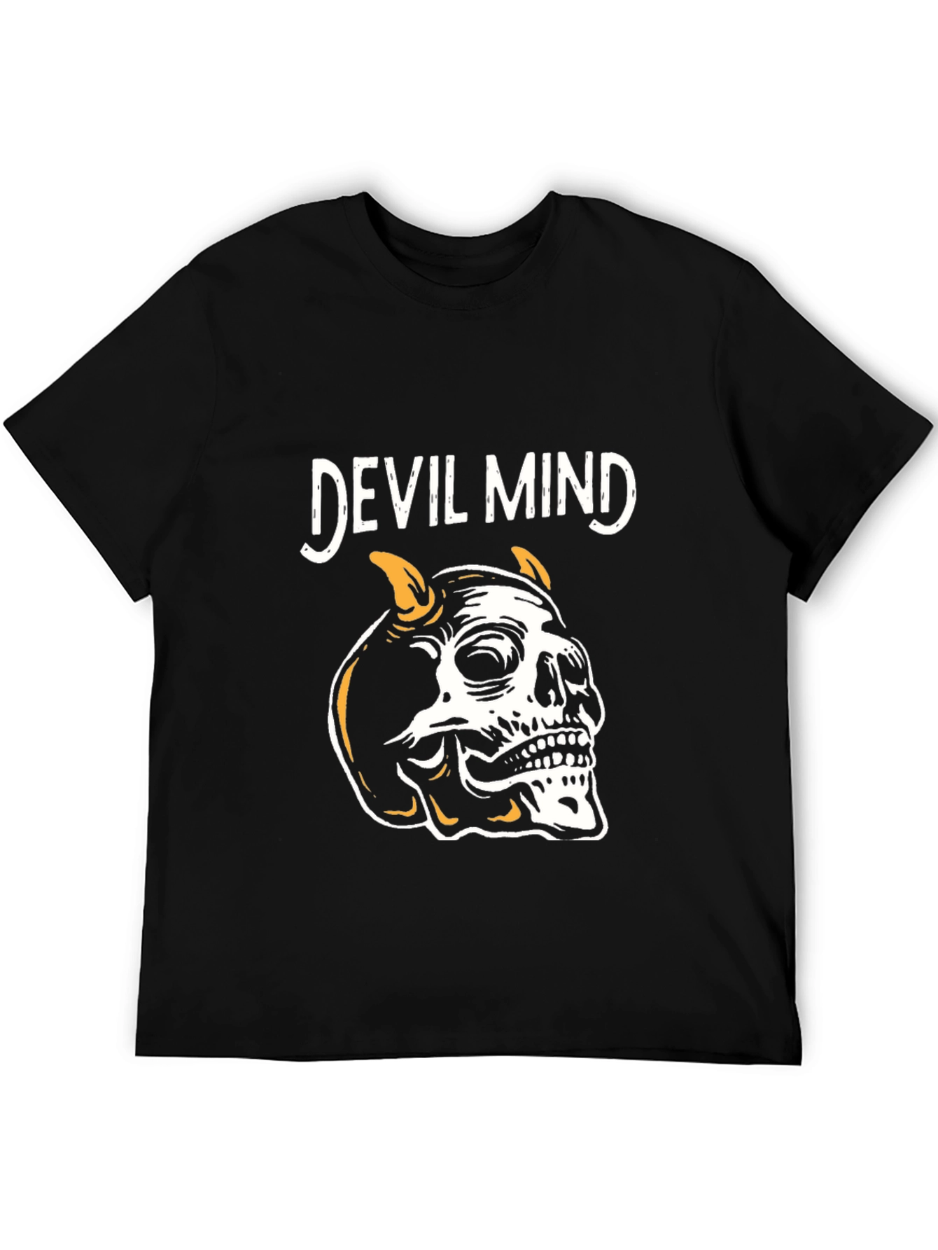Black Devil Mind Skull Graphic T-Shirt - Mens view 5
