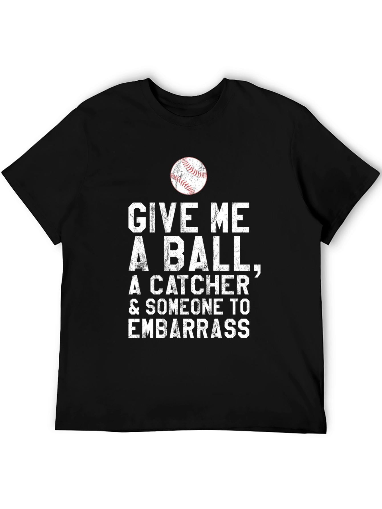 Black Give Me a Ball Graphic Tee view 5