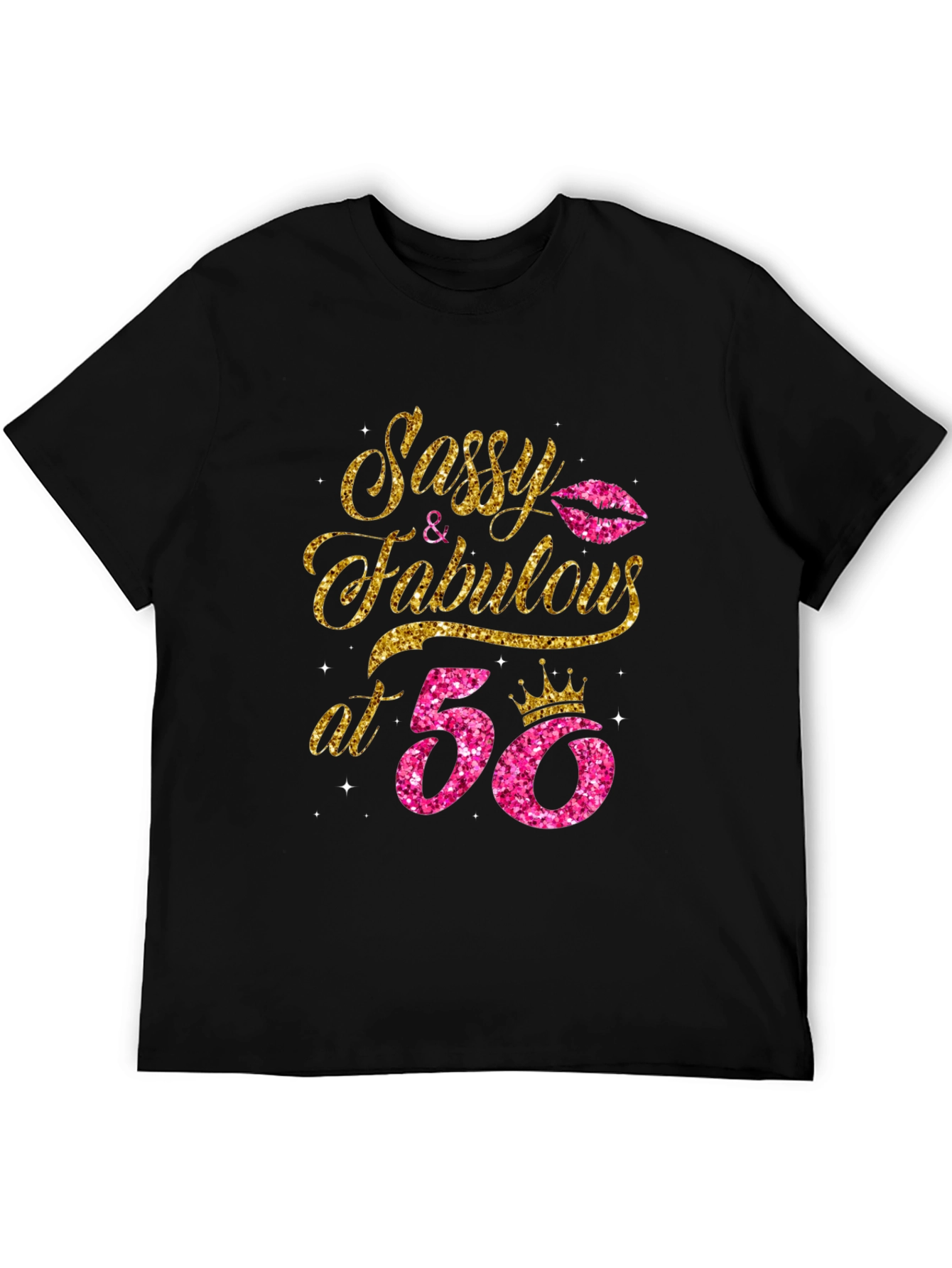 Black Sassy & Fabulous at 50 Birthday T-Shirt view 5
