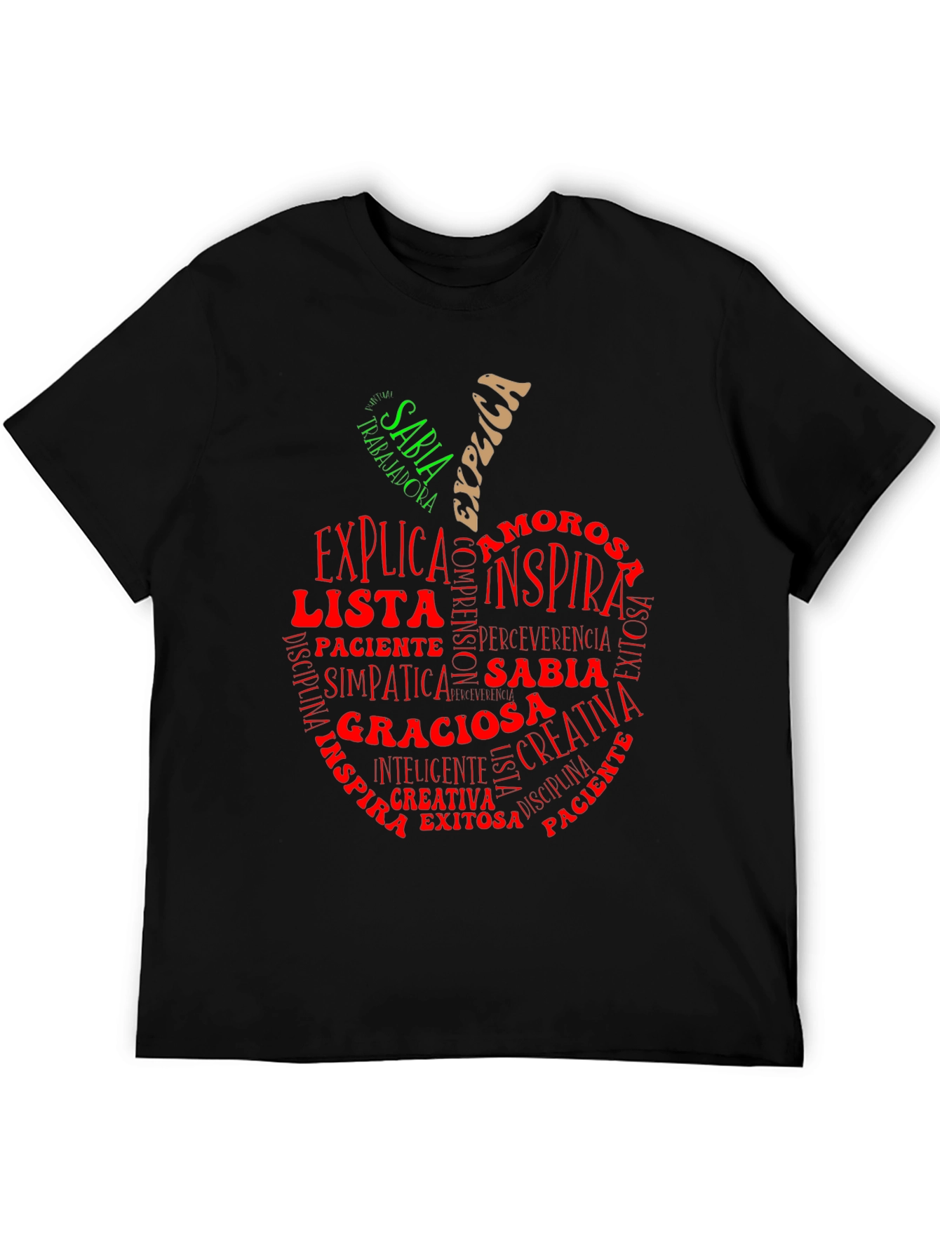 Black Teacher Appreciation Apple Graphic Tee view 5