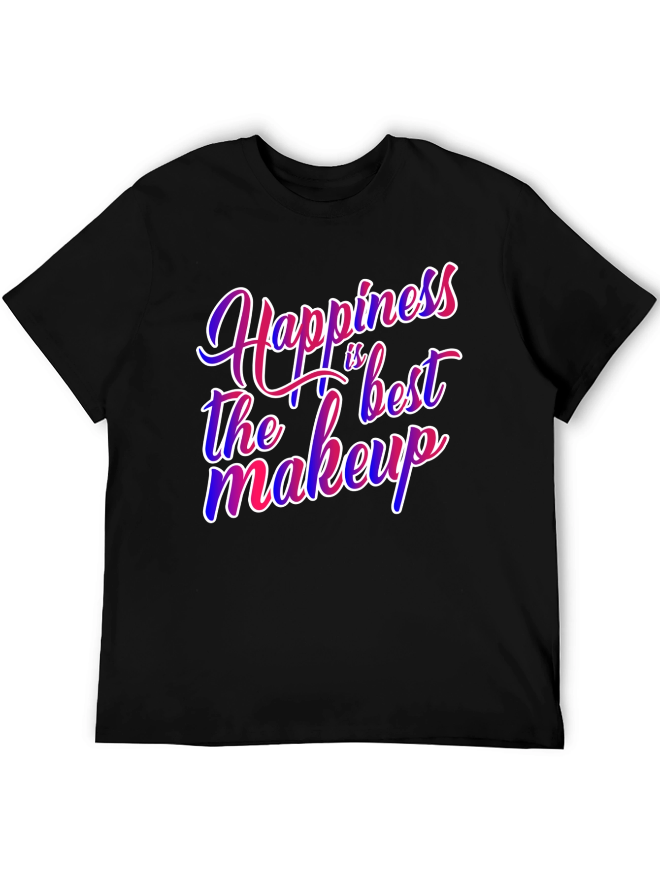 Black Happiness is the Best Makeup Graphic Tee view 5