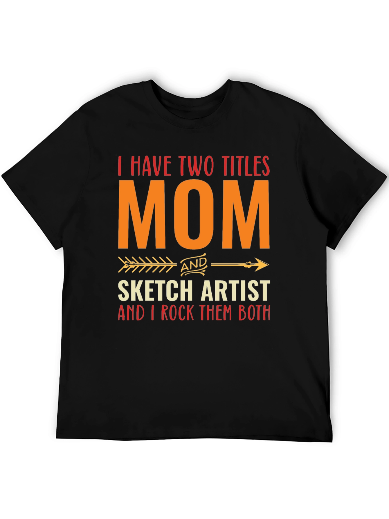 Black Mom and Sketch Artist Graphic T-Shirt view 5