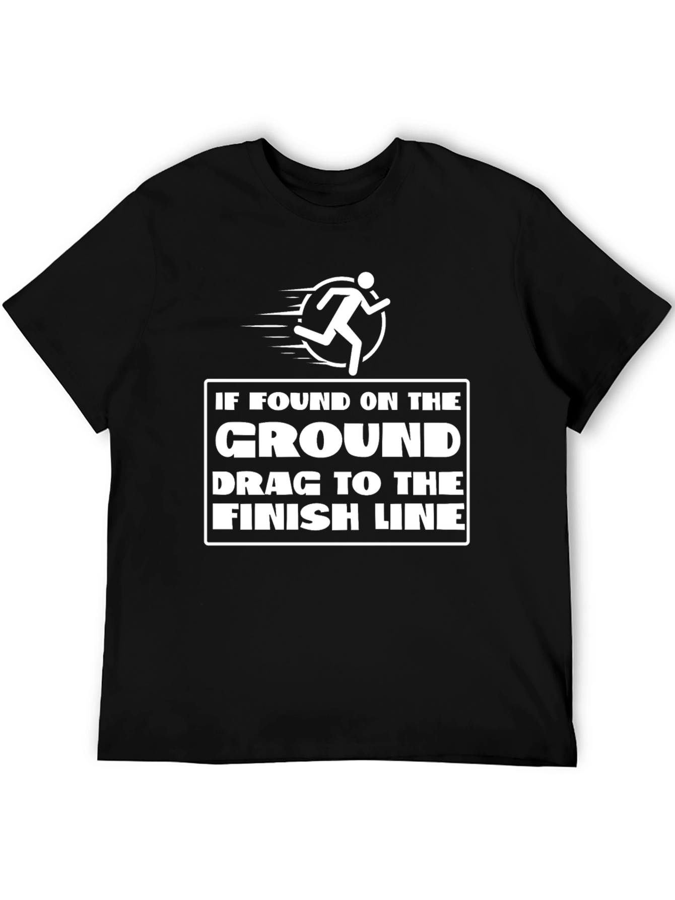 Black Funny Running T-Shirt: If Found on the Ground view 5