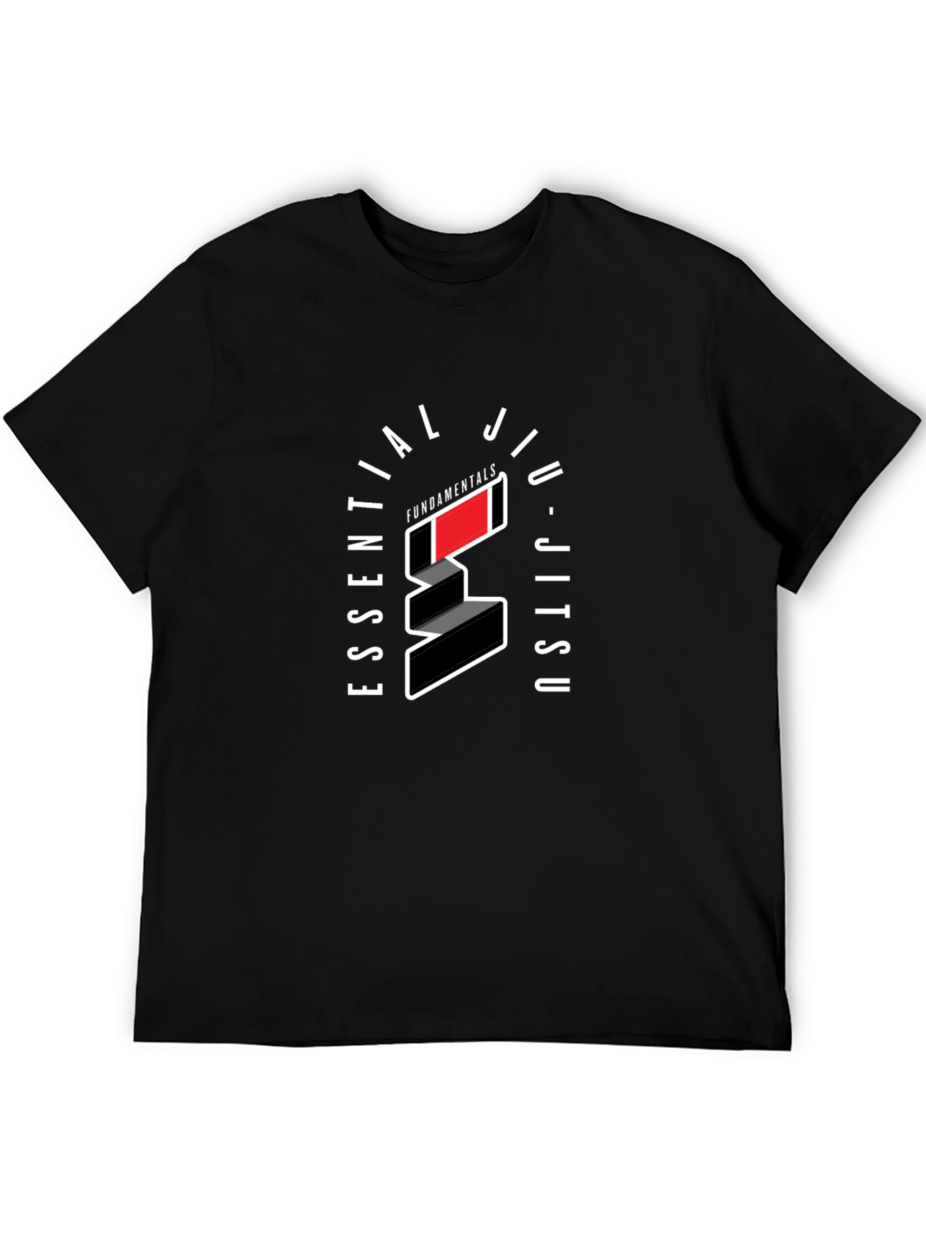 Black Essential Jiu-Jitsu Fundamentals Graphic T-Shirt view 5