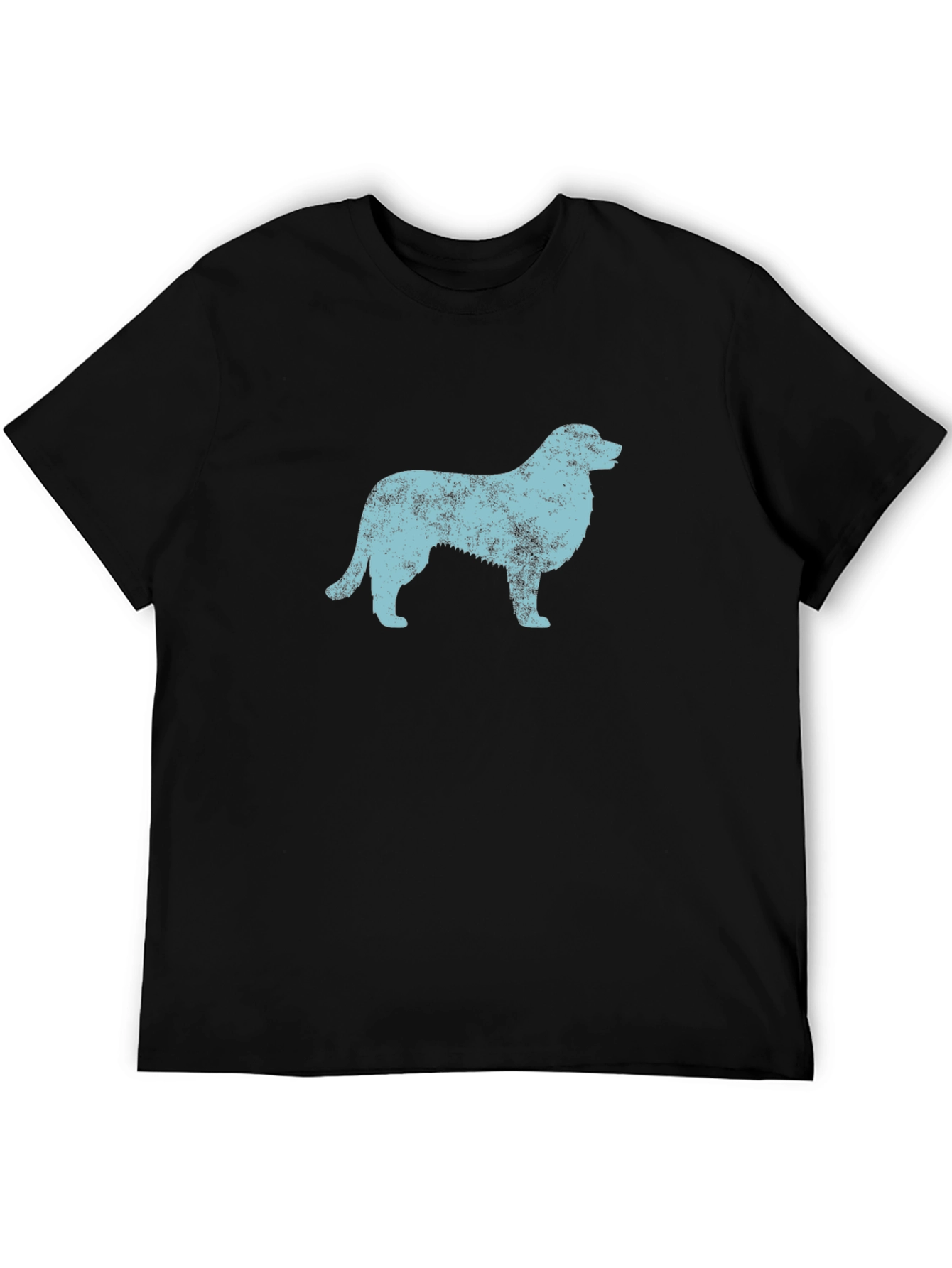 Black Dog Silhouette Graphic Black T-Shirt view 5