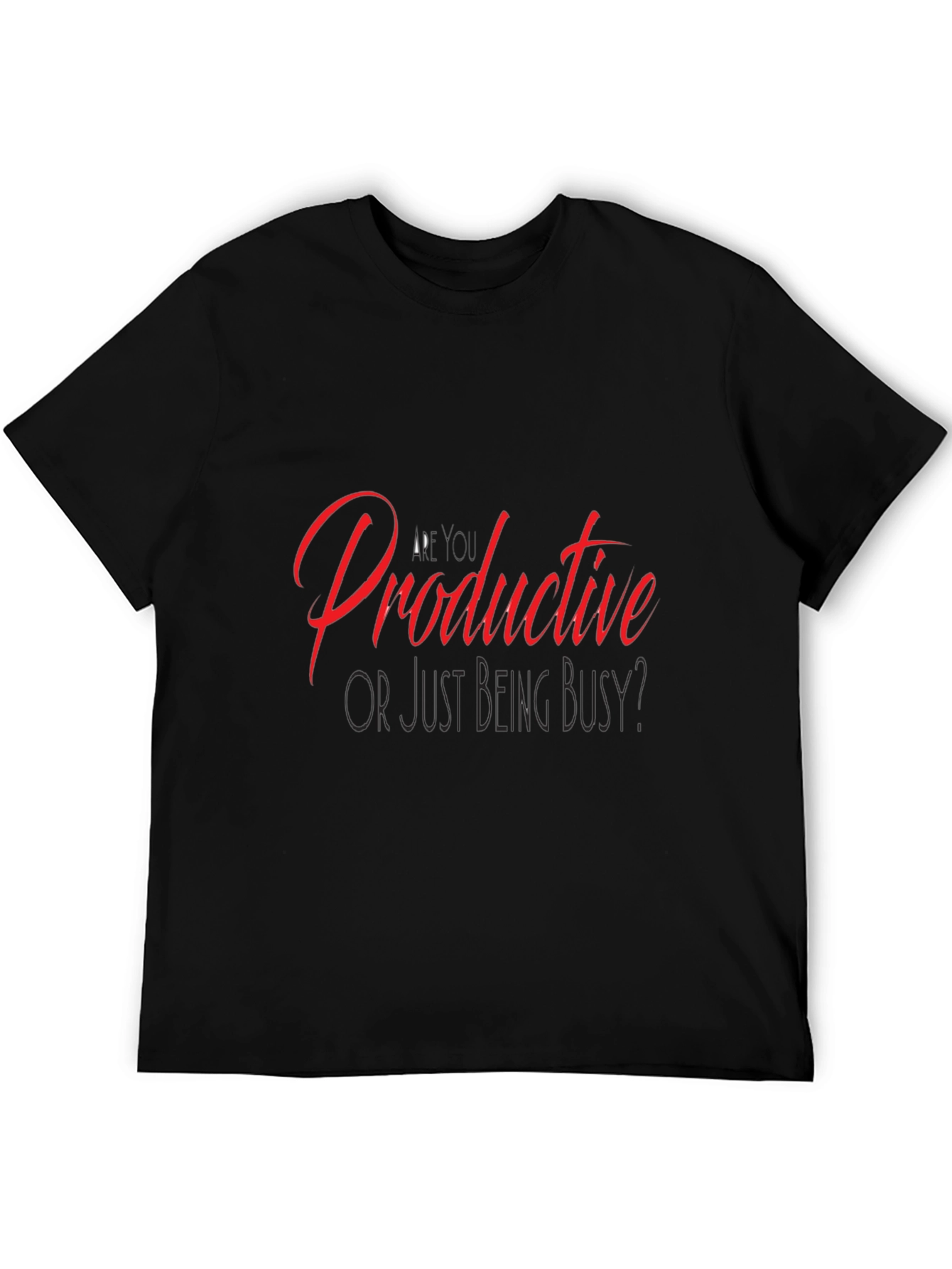 Black Productive or Busy T-Shirt - Stylish and Thought-Provoking view 5