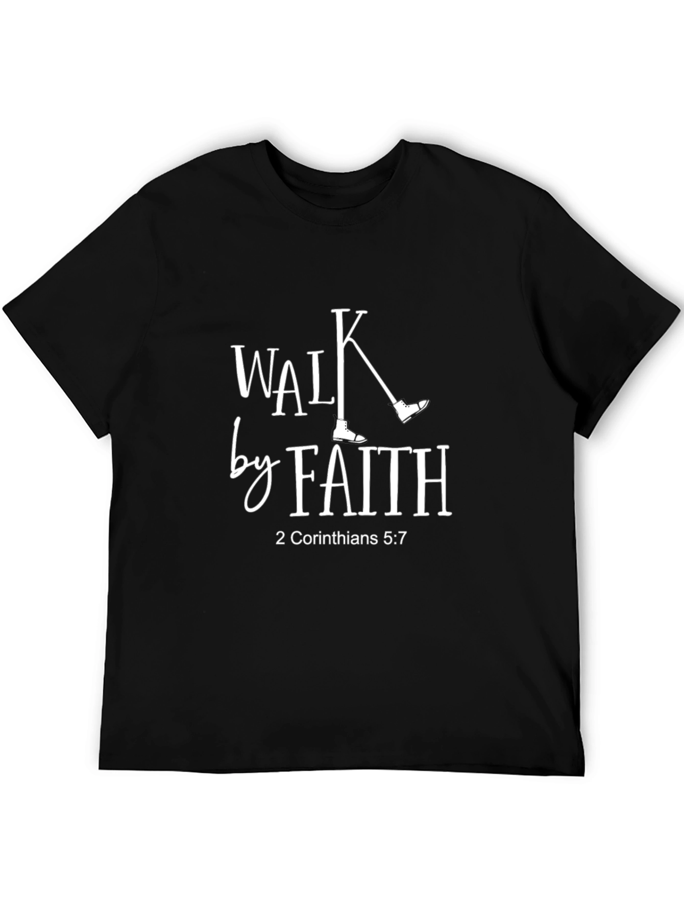 Black Walk by Faith Graphic Tee - Christian Apparel view 5