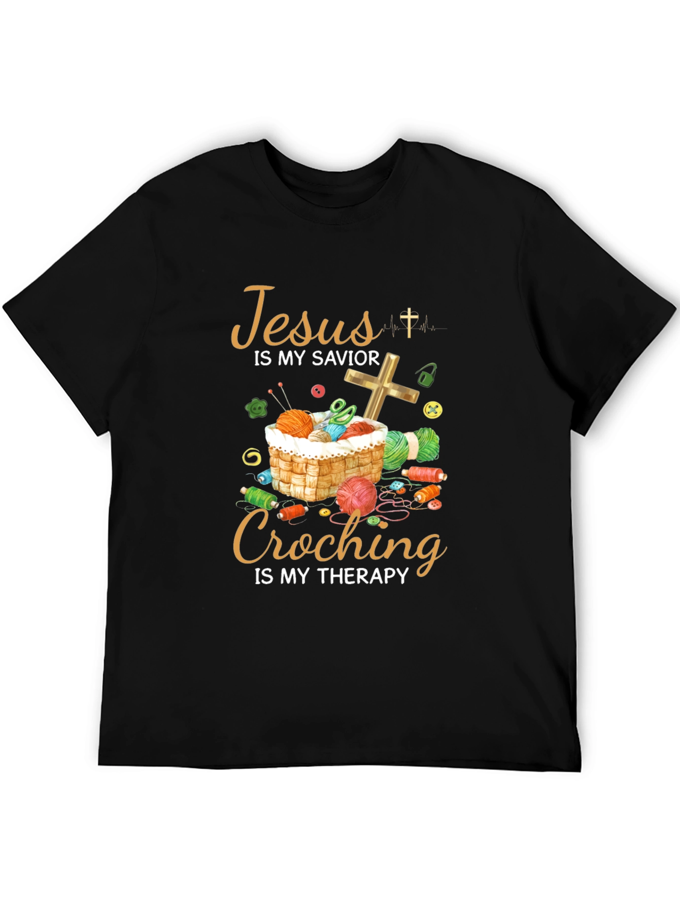 Jesus is My Savior Crochet Therapy T-Shirt - 5