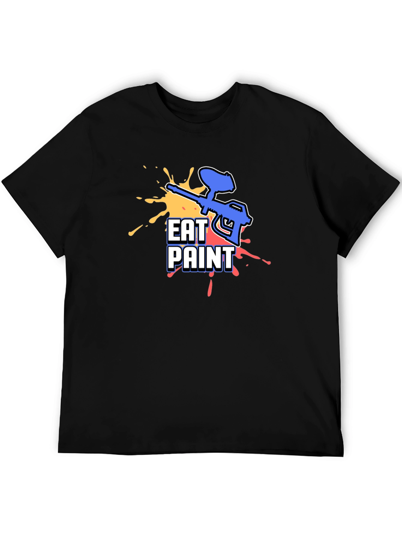 Black Eat Paint T-Shirt - Paintball Design view 5