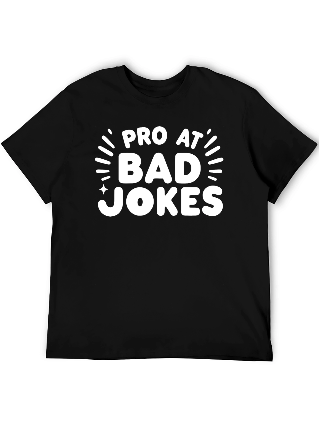Black Pro At Bad Jokes Graphic T-Shirt - Funny Tee view 5