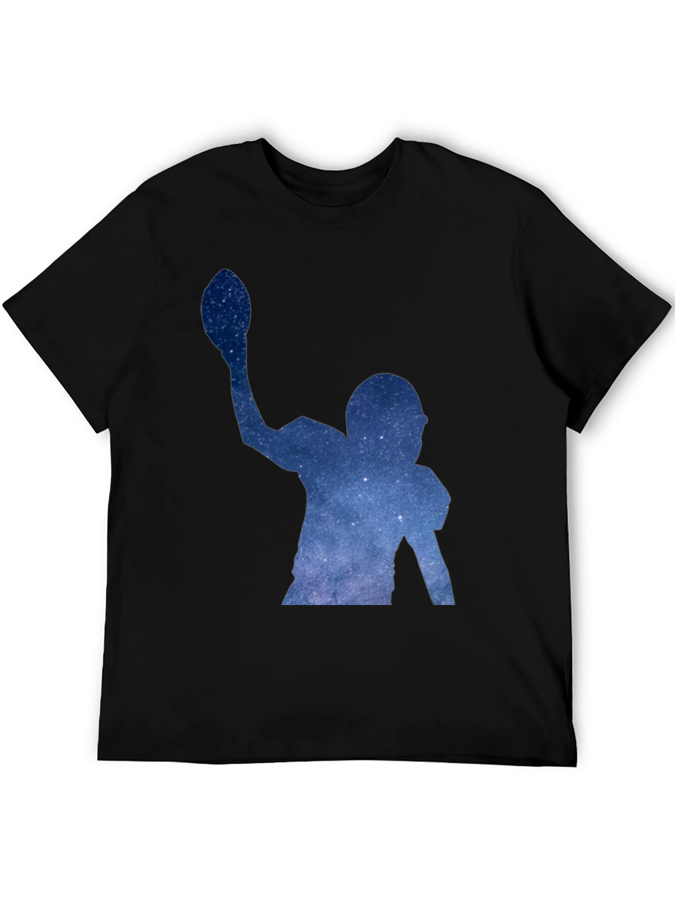 Black Football Starry Night T-Shirt view 5