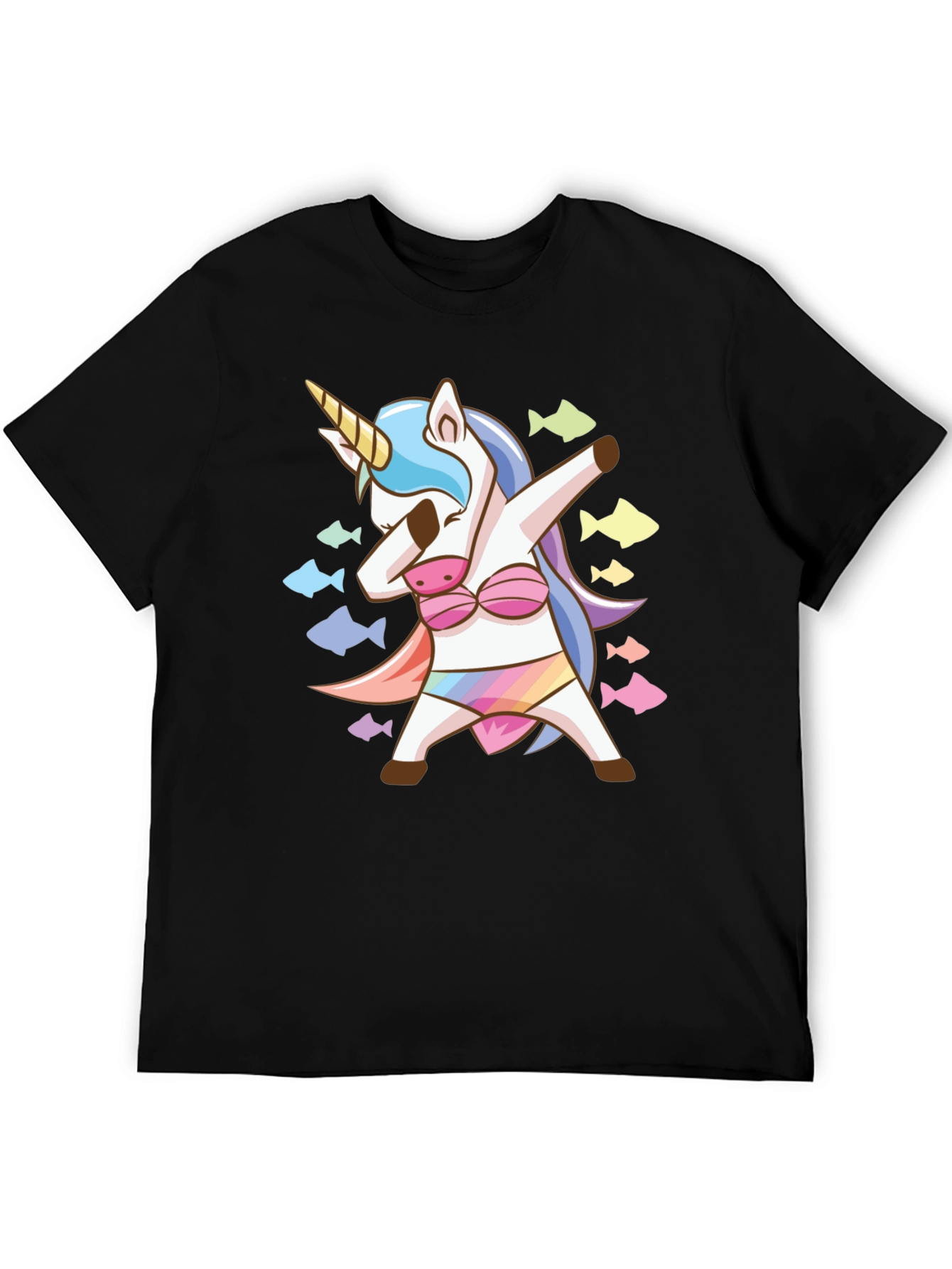 Black Unicorn Dab T-Shirt view 5