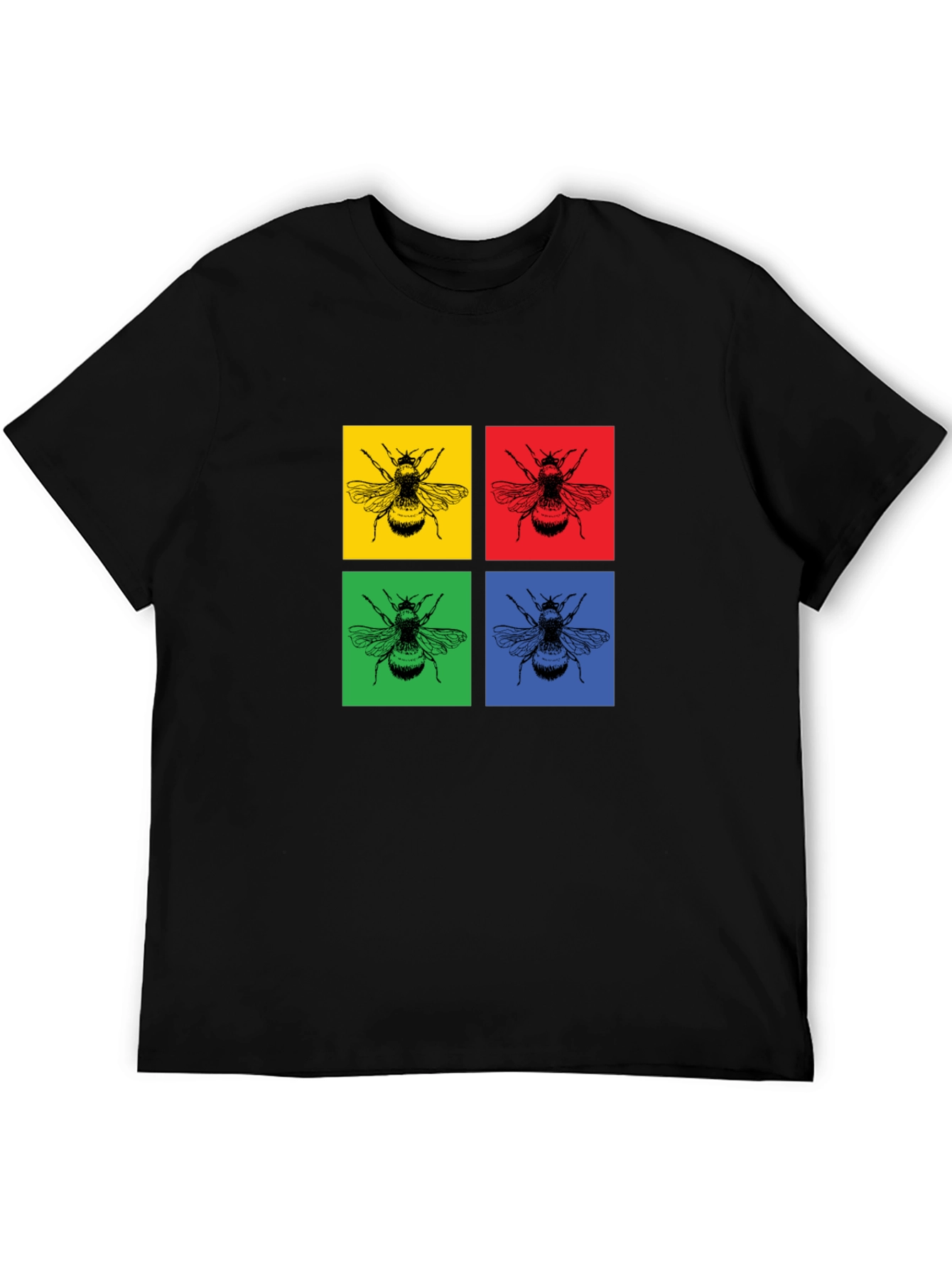 Black Pop Art Bee Graphic Tee - Bold & Stylish view 5