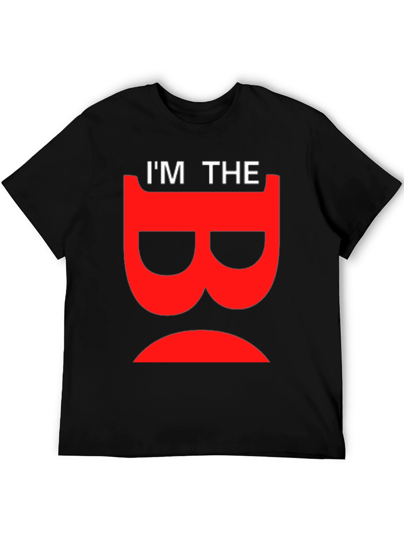 Black I'm The B Black T-Shirt Funny Letter Graphic Tee view 5