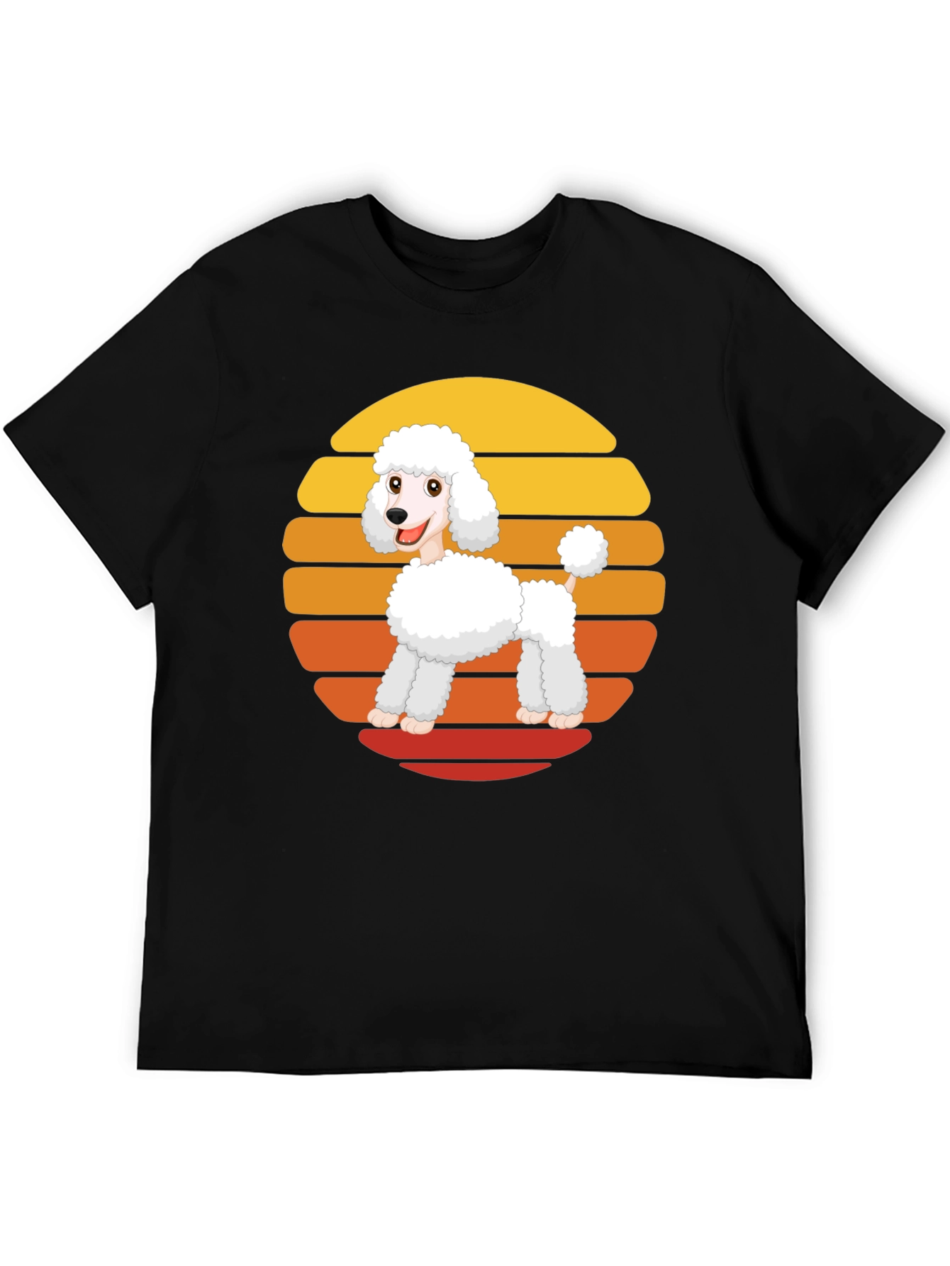 Black Poodle Sunset Graphic Tee view 5