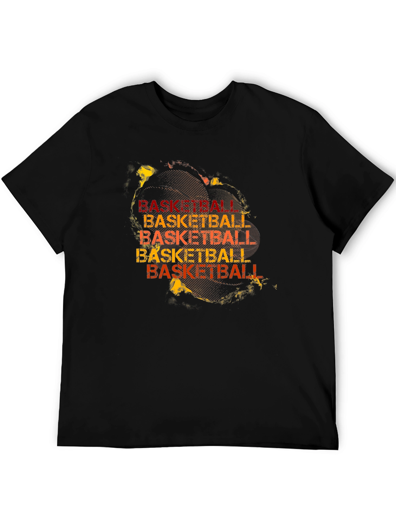 Black Basketball Graphic Print T-Shirt view 5