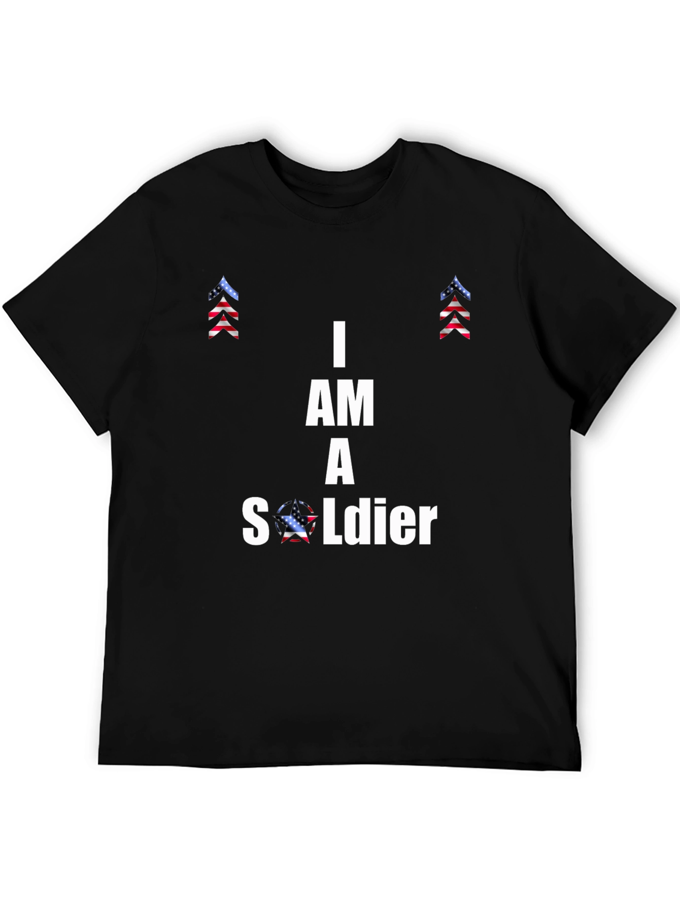 Black I Am A Soldier Graphic T-Shirt view 5