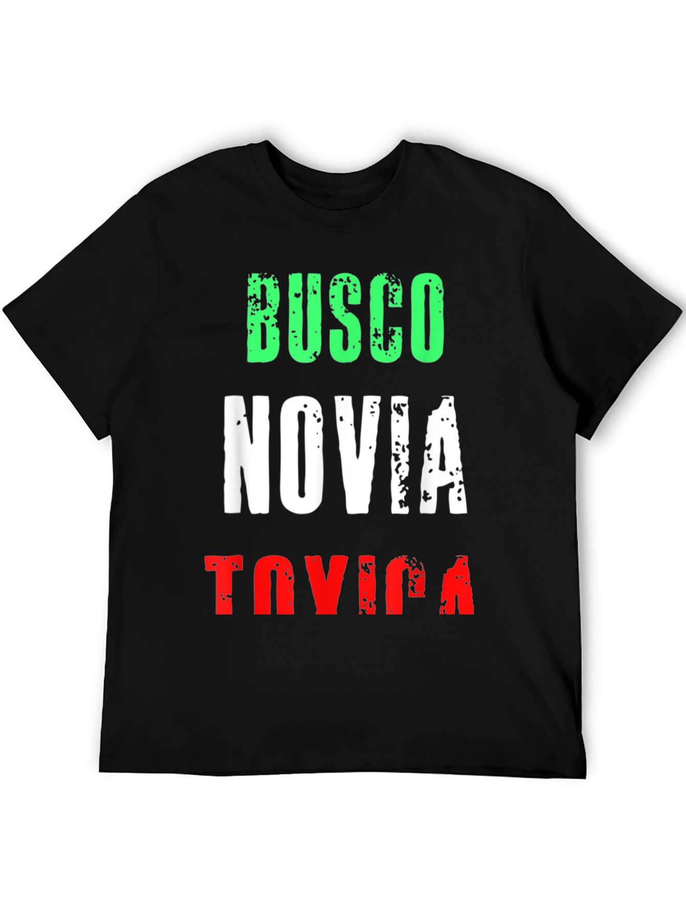 Black Funny "Busco Novia" T-Shirt - Novelty Bachelor Tee view 5