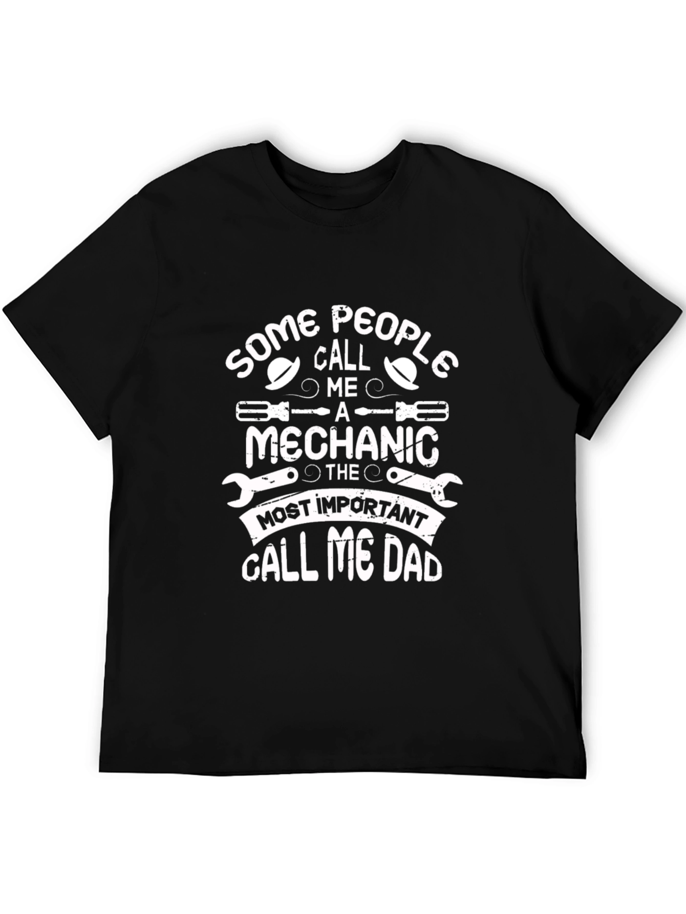 Black Mechanic Dad T-Shirt - Perfect Father's Day Gift view 5