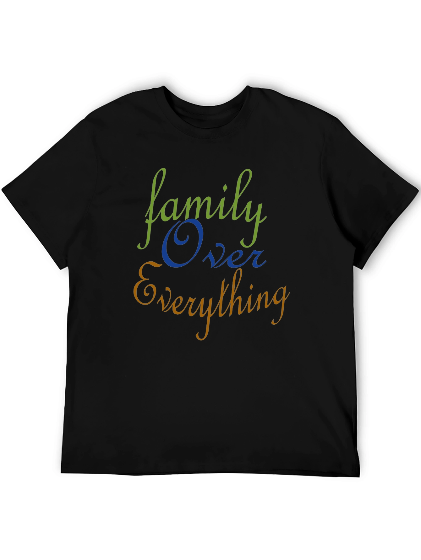 Black Family Over Everything Graphic Tee - Black Cotton Blend view 5