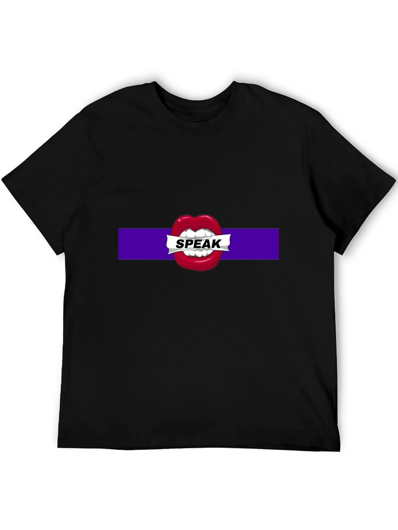 Black Speak Up Graphic Tee - Bold Expression T-Shirt view 5