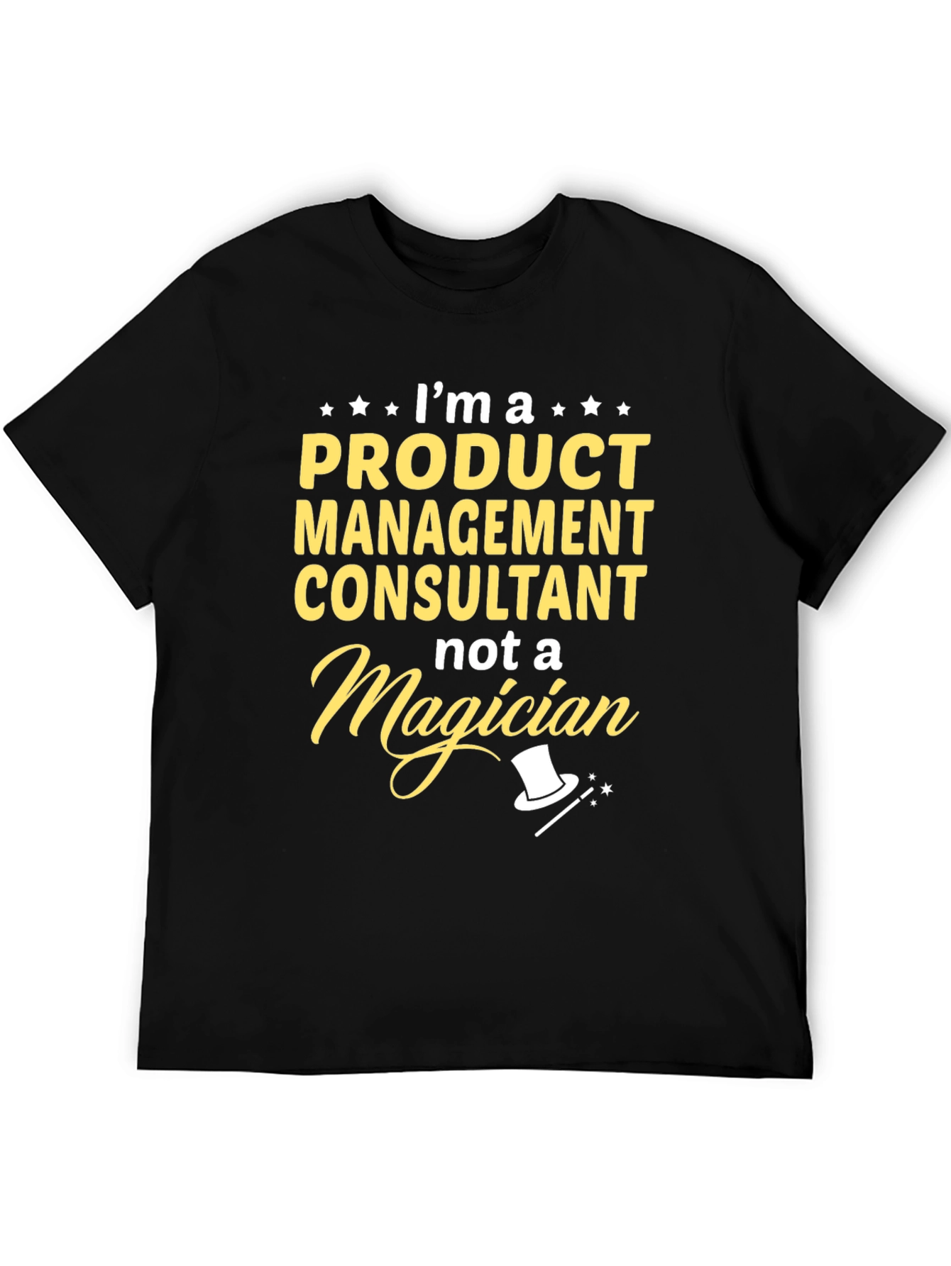 Black Product Management Consultant T-Shirt - Funny Magician Tee view 5