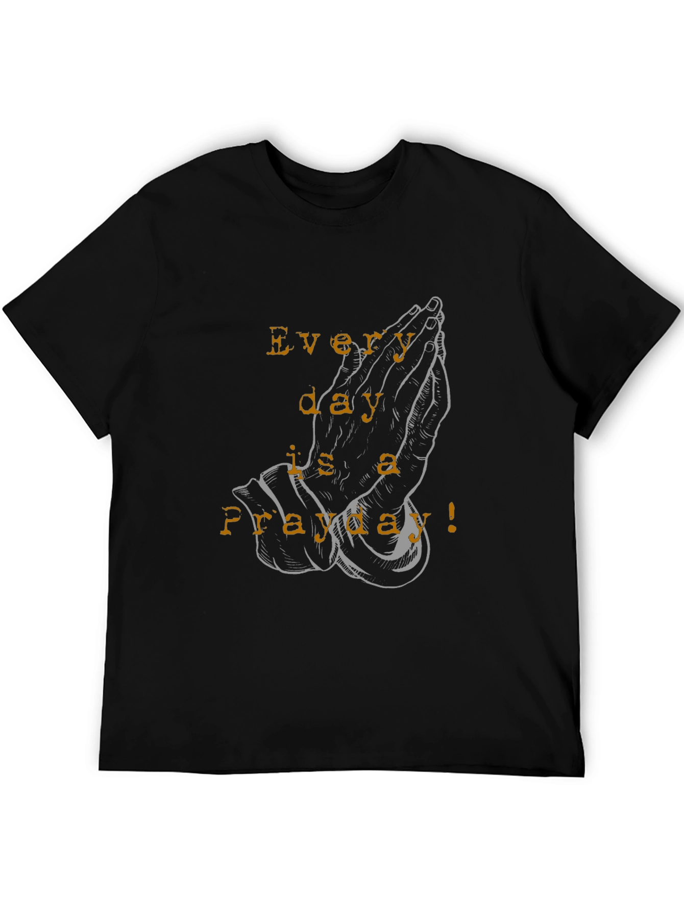 Black Every Day is a Prayday T-Shirt - Black Cotton Blend view 5
