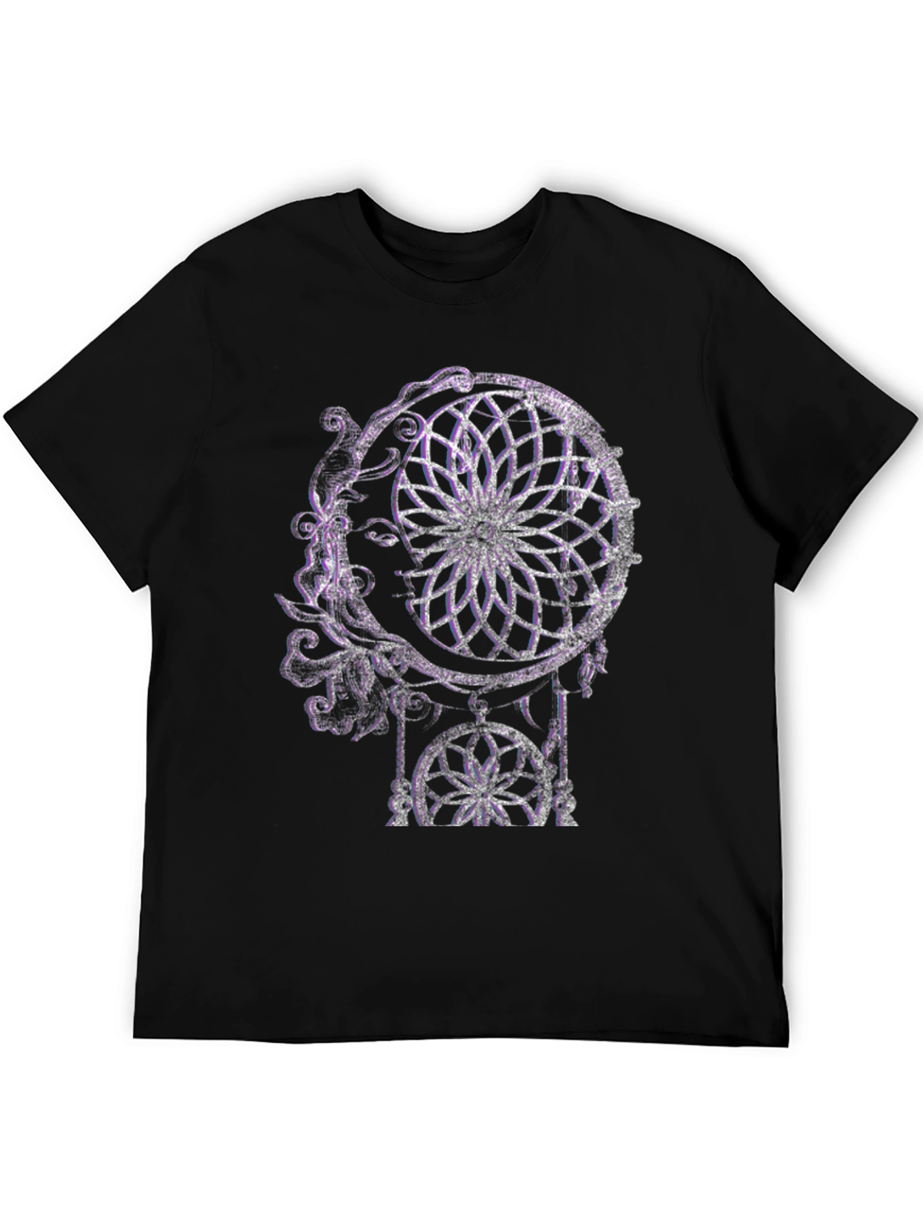 Black Dreamcatcher Graphic Tee - Black Cotton Blend view 5