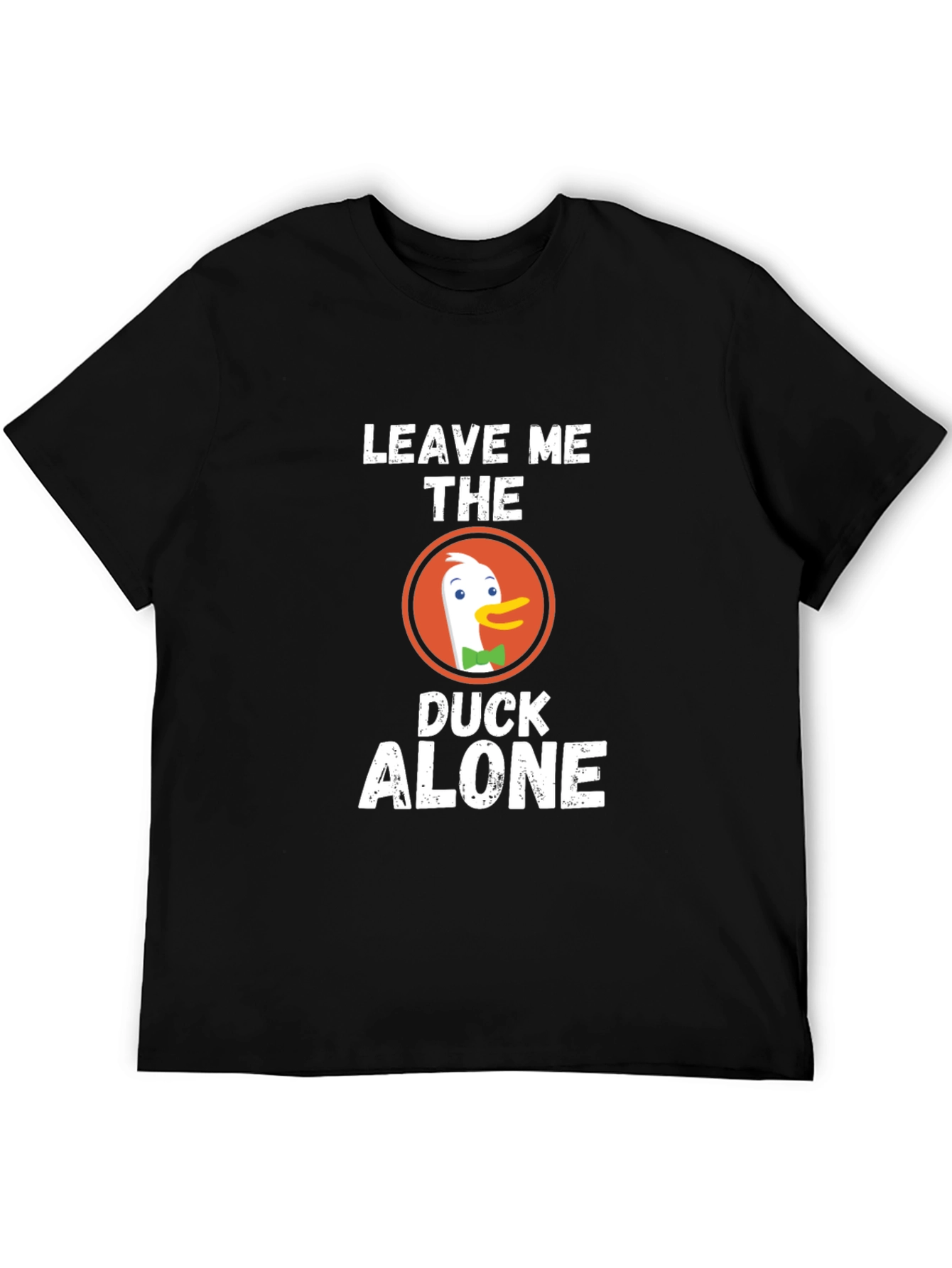 Black Leave Me The Duck Alone T-Shirt, Funny Duck Tee view 5