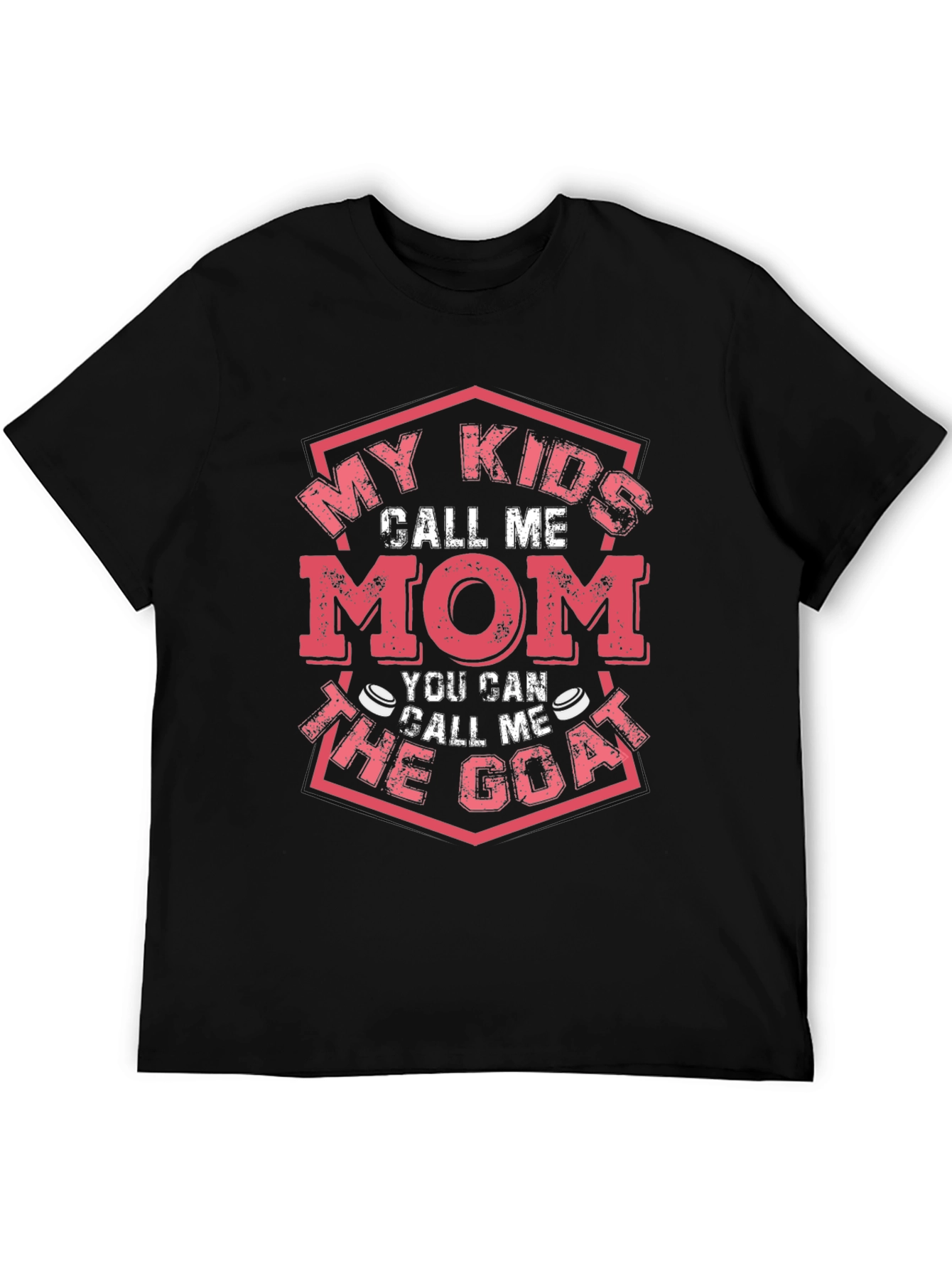 Black My Kids Call Me Mom Funny Graphic T-Shirt view 5