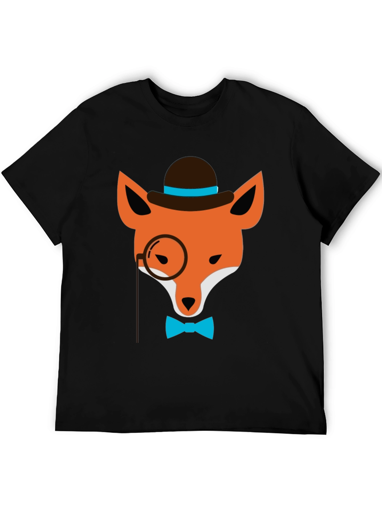 Black Dapper Fox Graphic Tee - Stylish Animal Print view 5