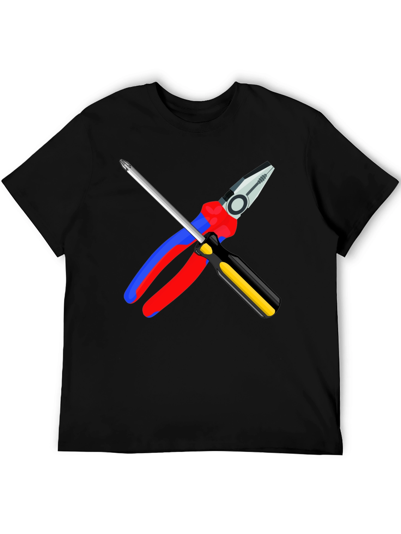 Electrician's Tool T-Shirt: Pliers & Screwdriver Graphic - 5