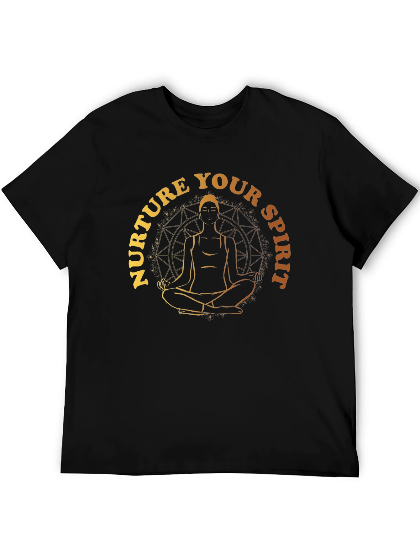 Black Nurture Your Spirit Graphic T-Shirt - Black view 5