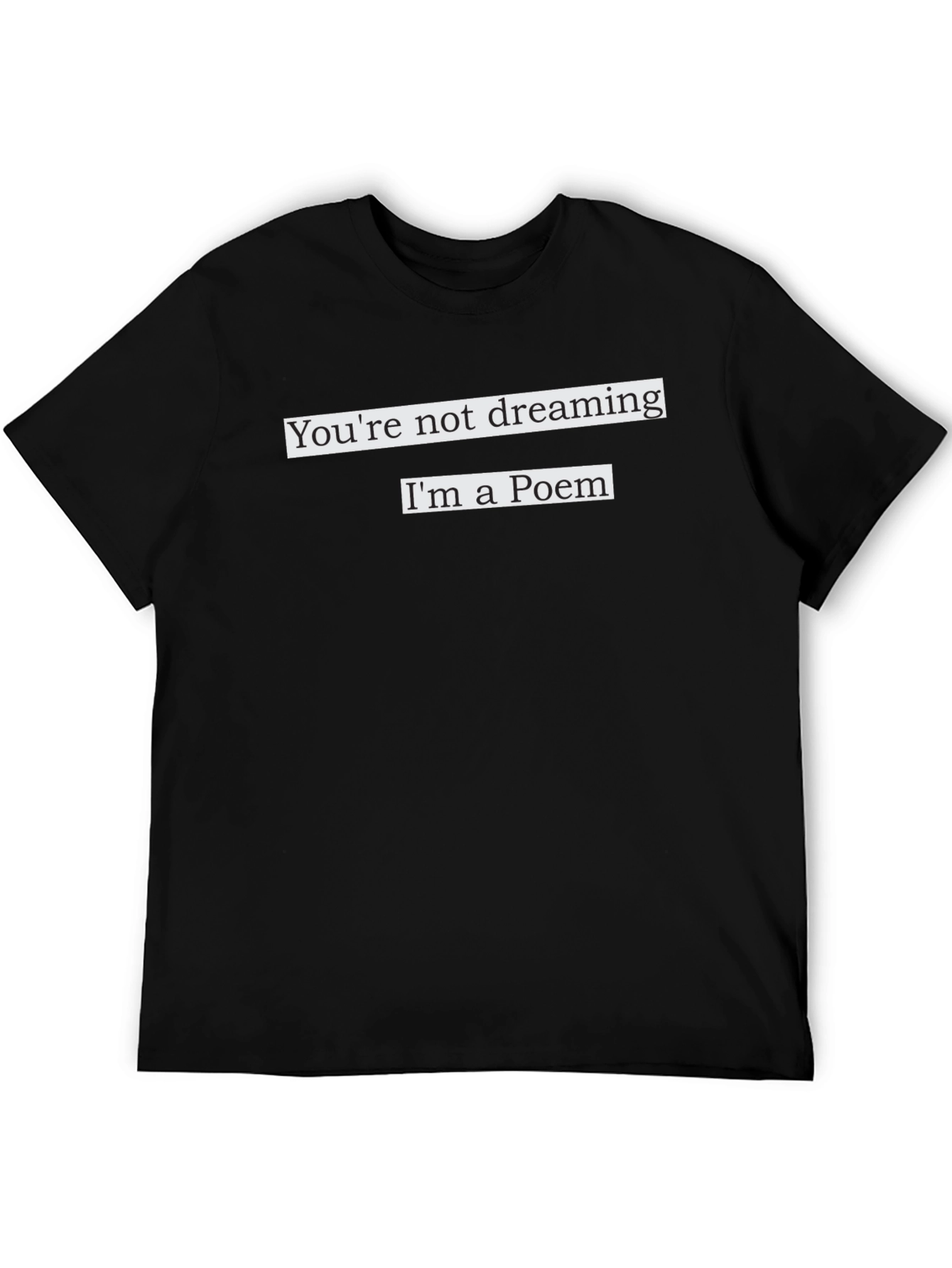 Black Poem Graphic T-Shirt view 5