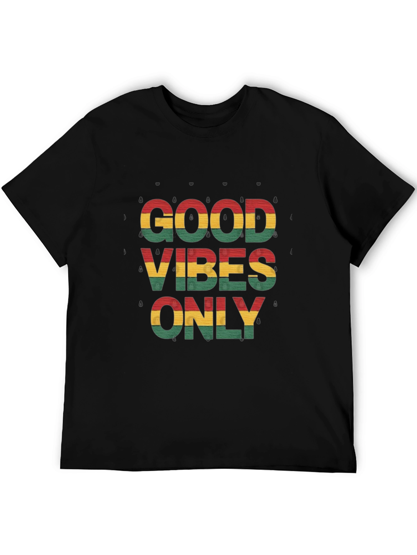 Black Good Vibes Only Graphic Tee - Reggae Inspired Style view 5