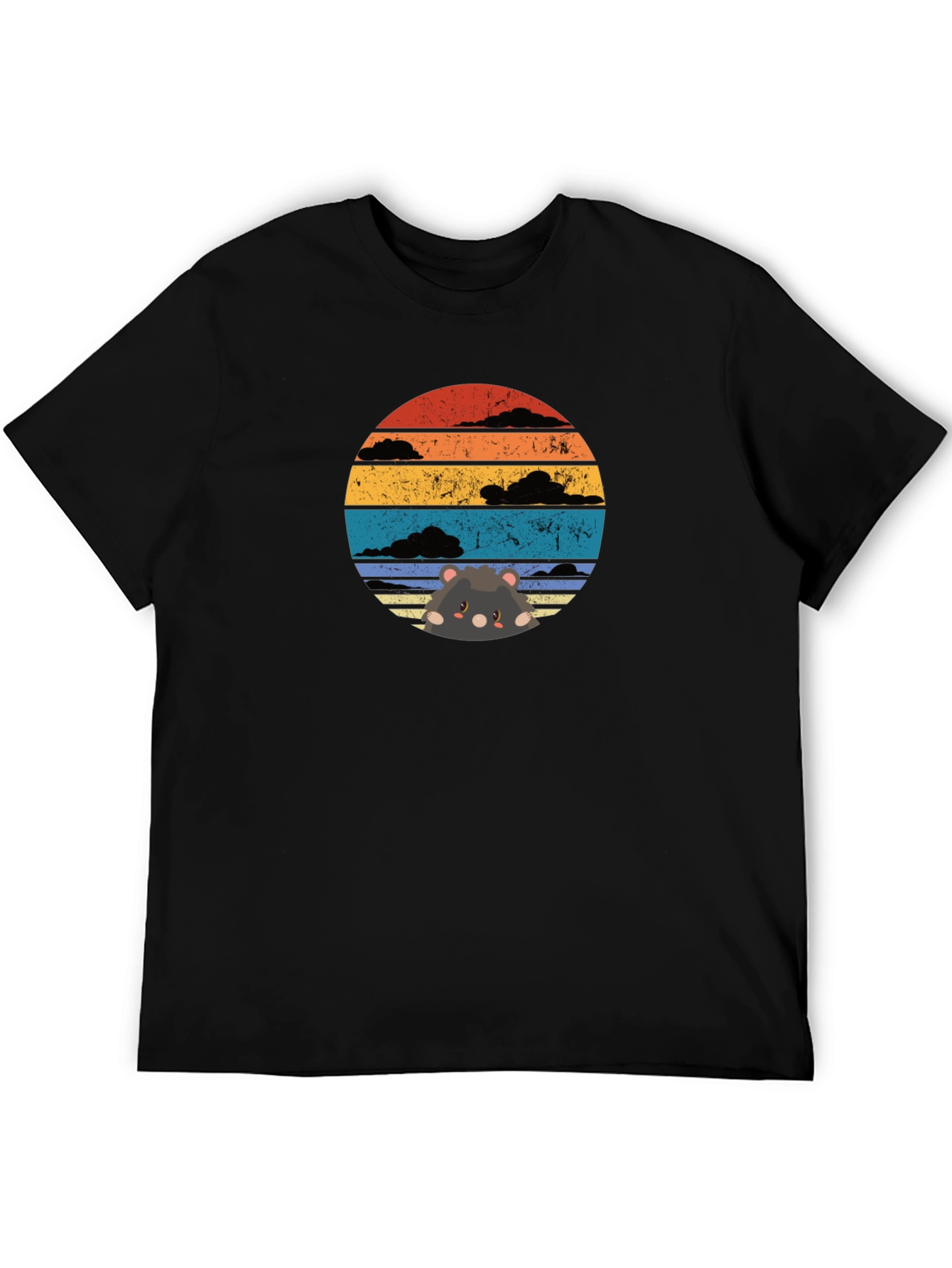 Black Sunset Hamster T-Shirt view 5