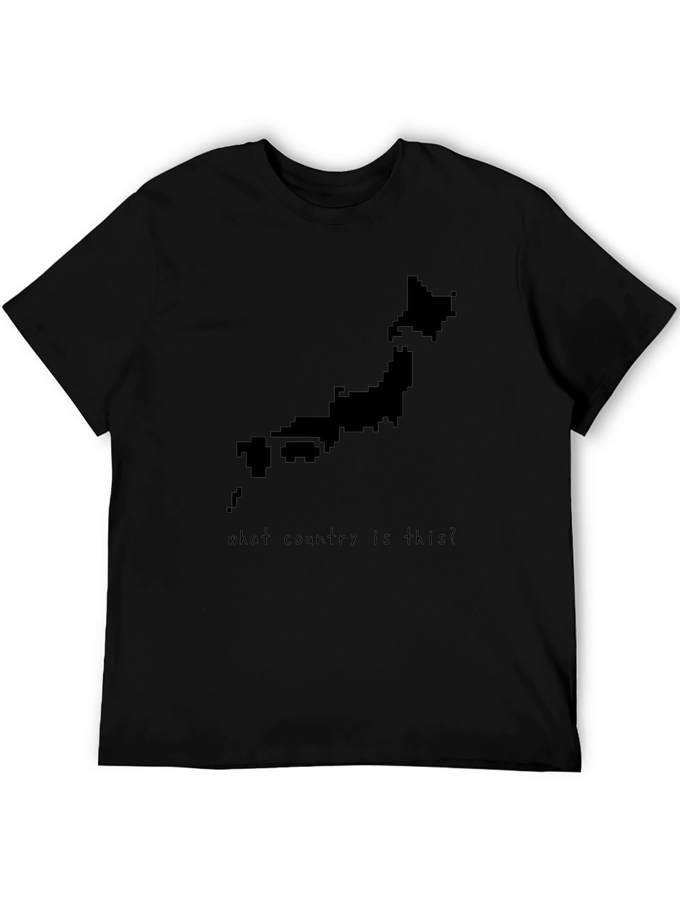Black Japan Map Pixel Art T-Shirt -  Country Lover Tee view 5