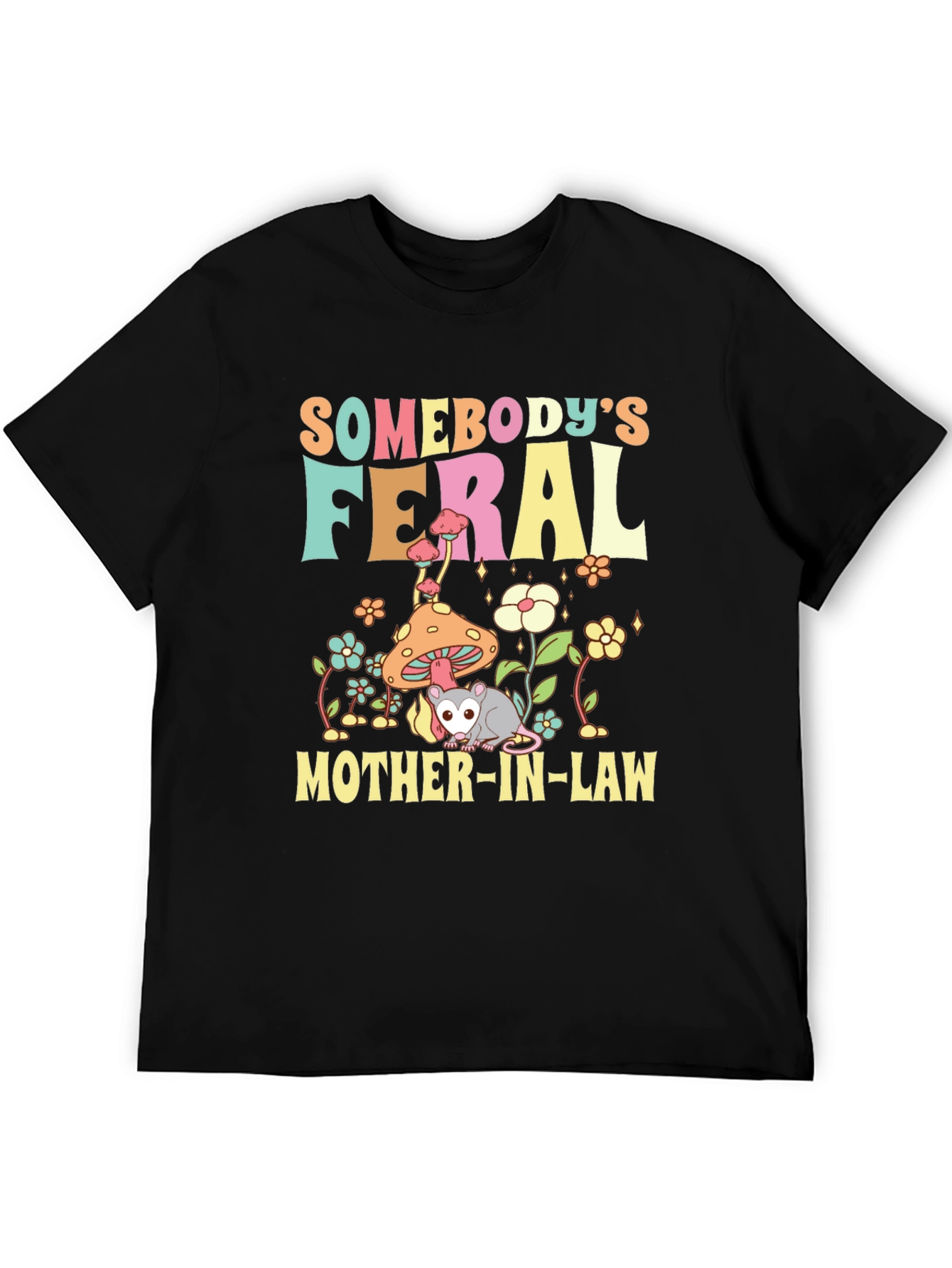 Black Feral Mother-In-Law Graphic Tee view 5