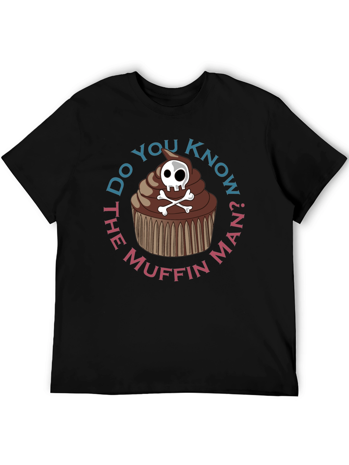 Black Do You Know the Muffin Man? Graphic Tee view 5