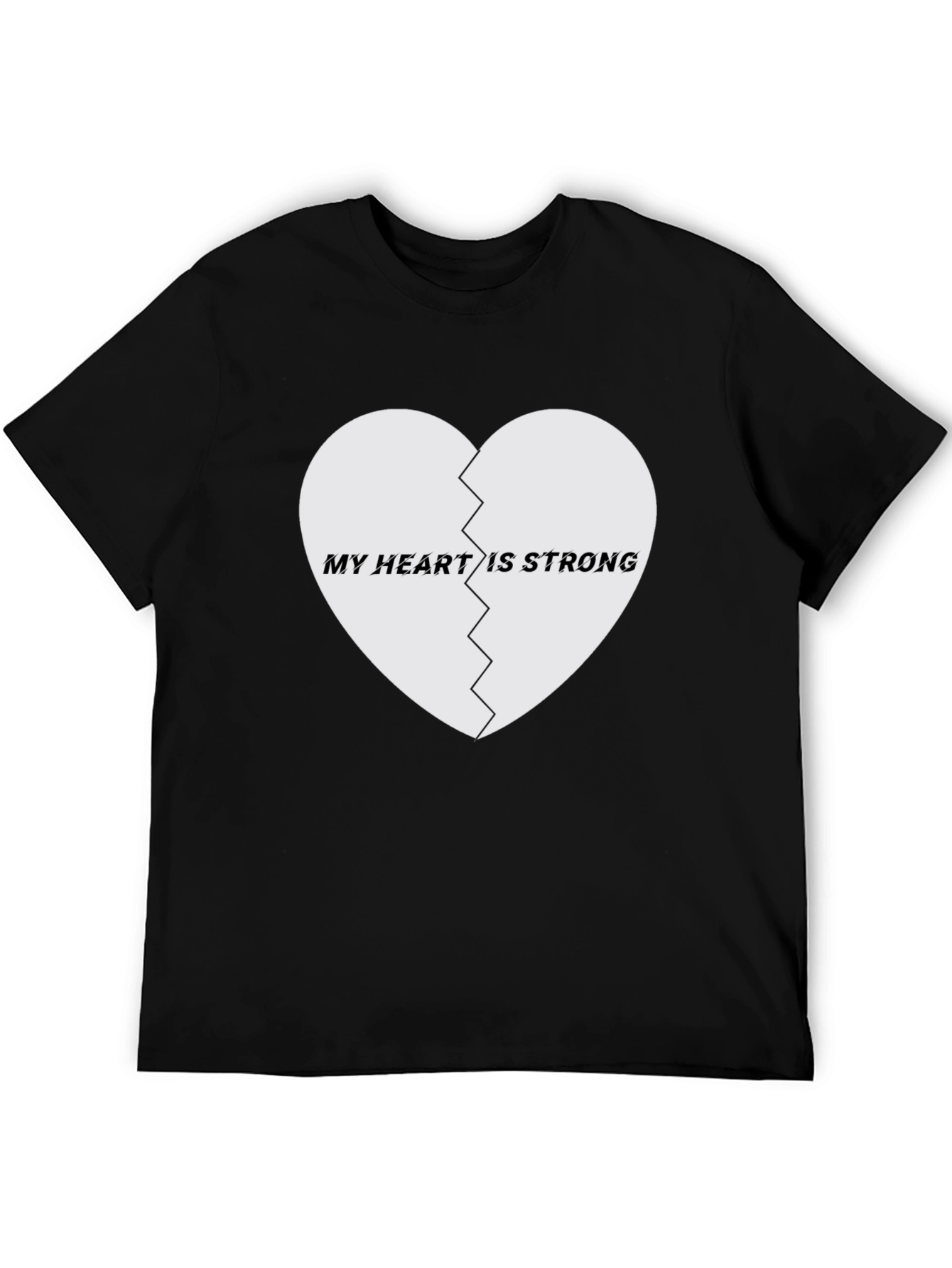 Black My Heart Is Strong Graphic Tee - Black view 5