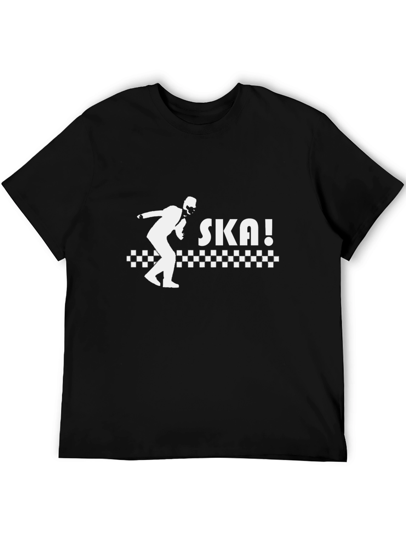 Black Ska Style Men's Black Graphic Tee view 5