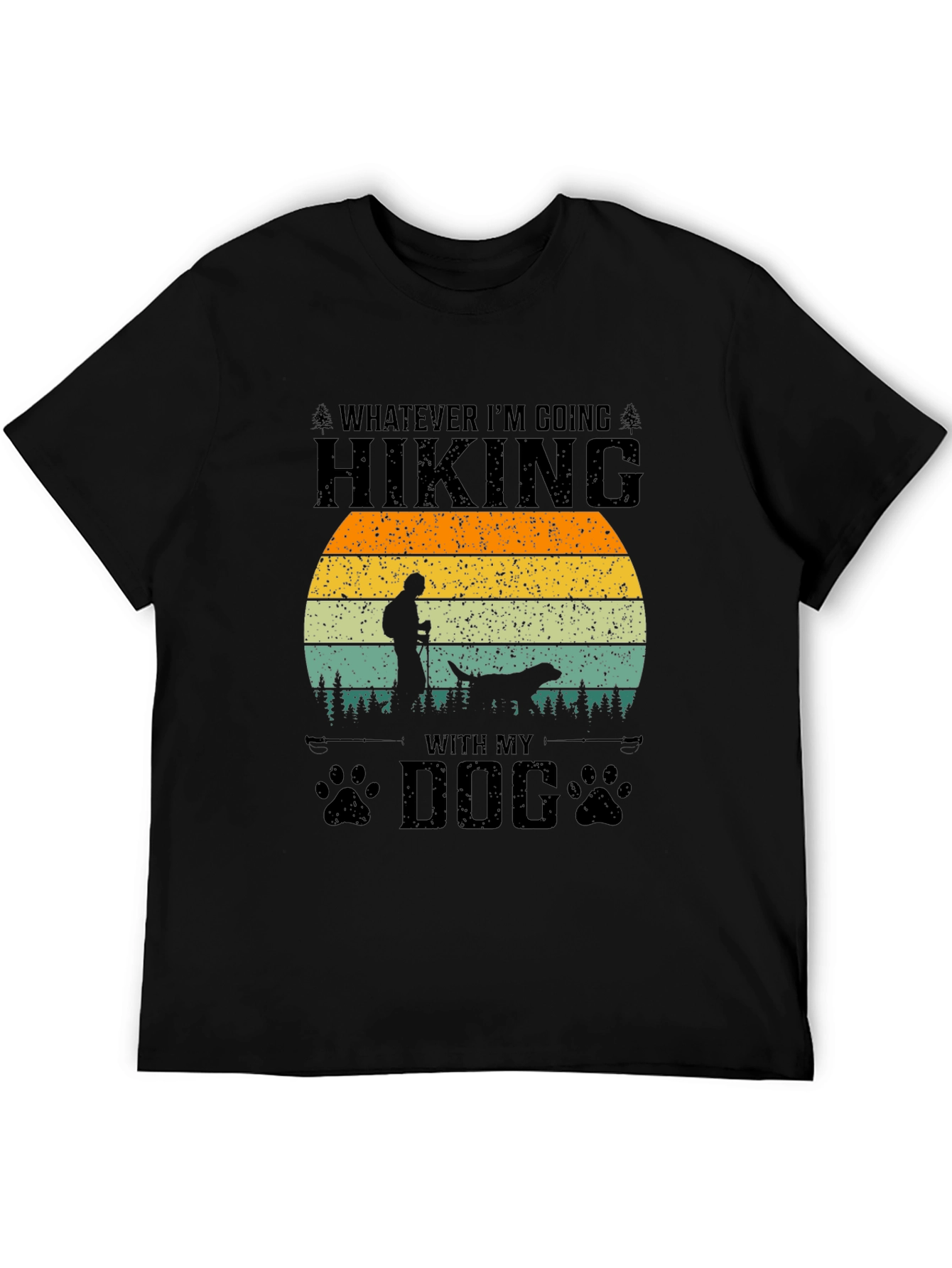 Black Hiking With My Dog Graphic Tee view 5