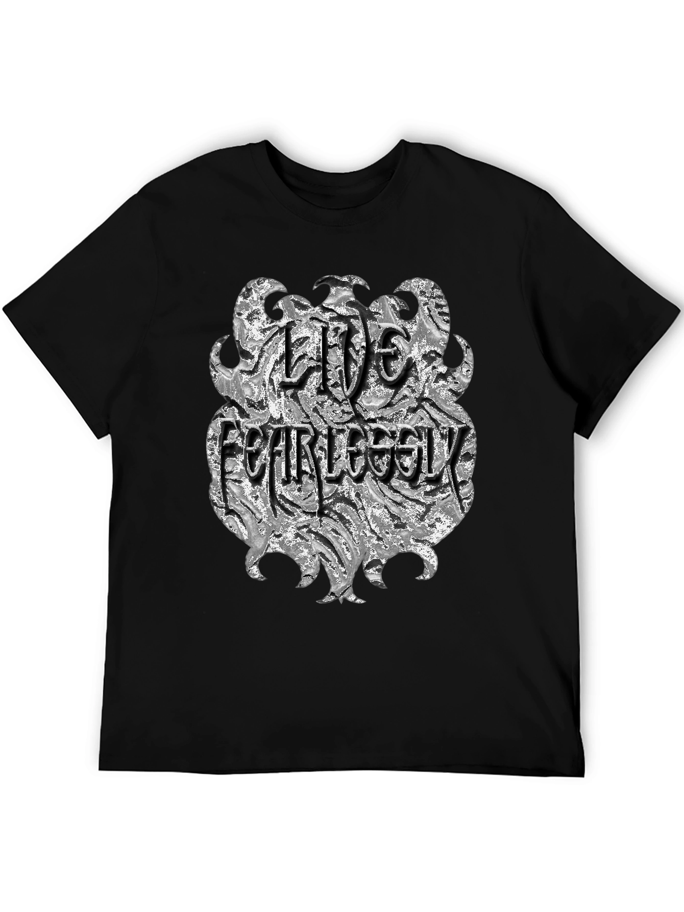 Black Live Fearlessly Graphic T-Shirt view 5