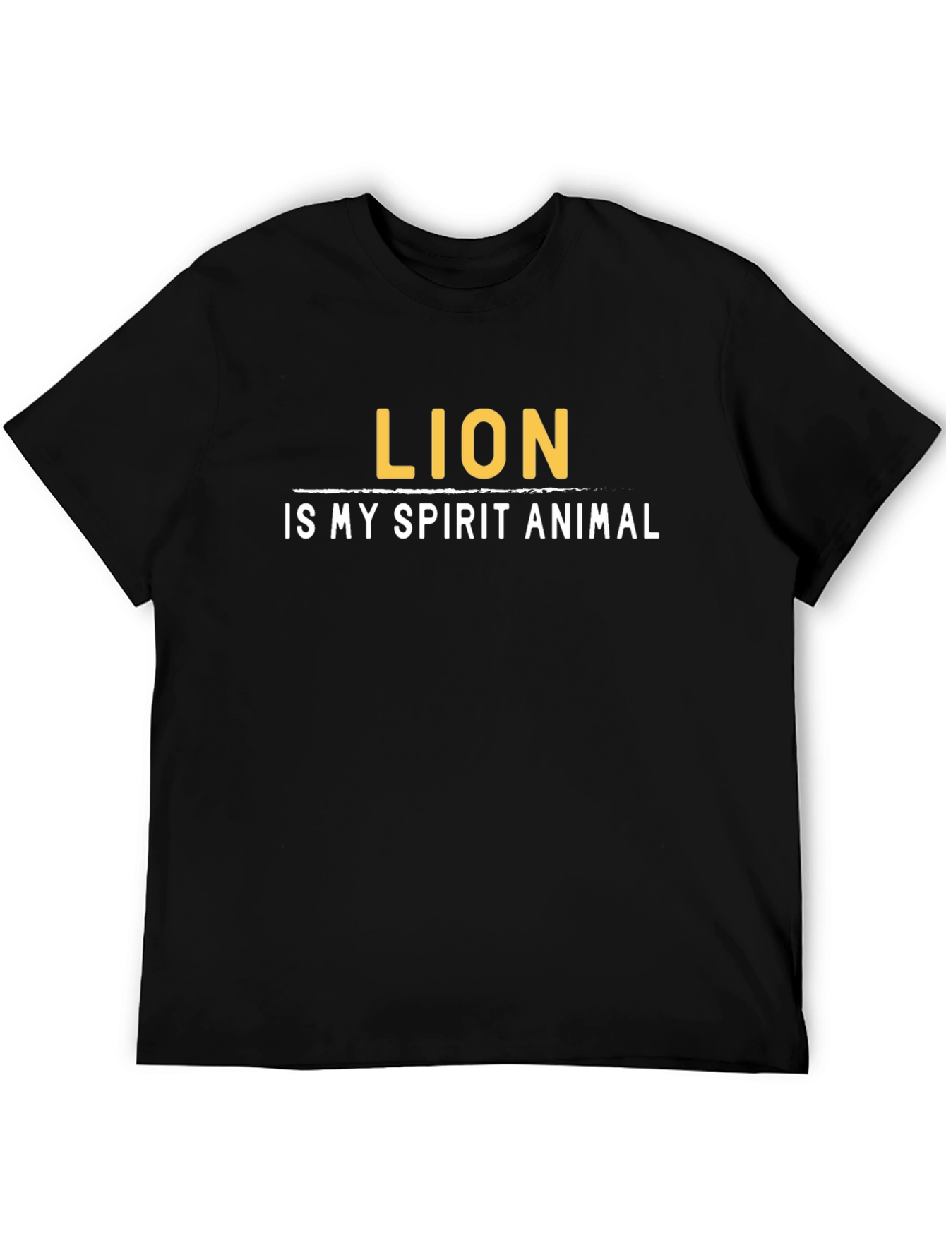 Black Lion Spirit Animal Graphic Tee - Black view 5